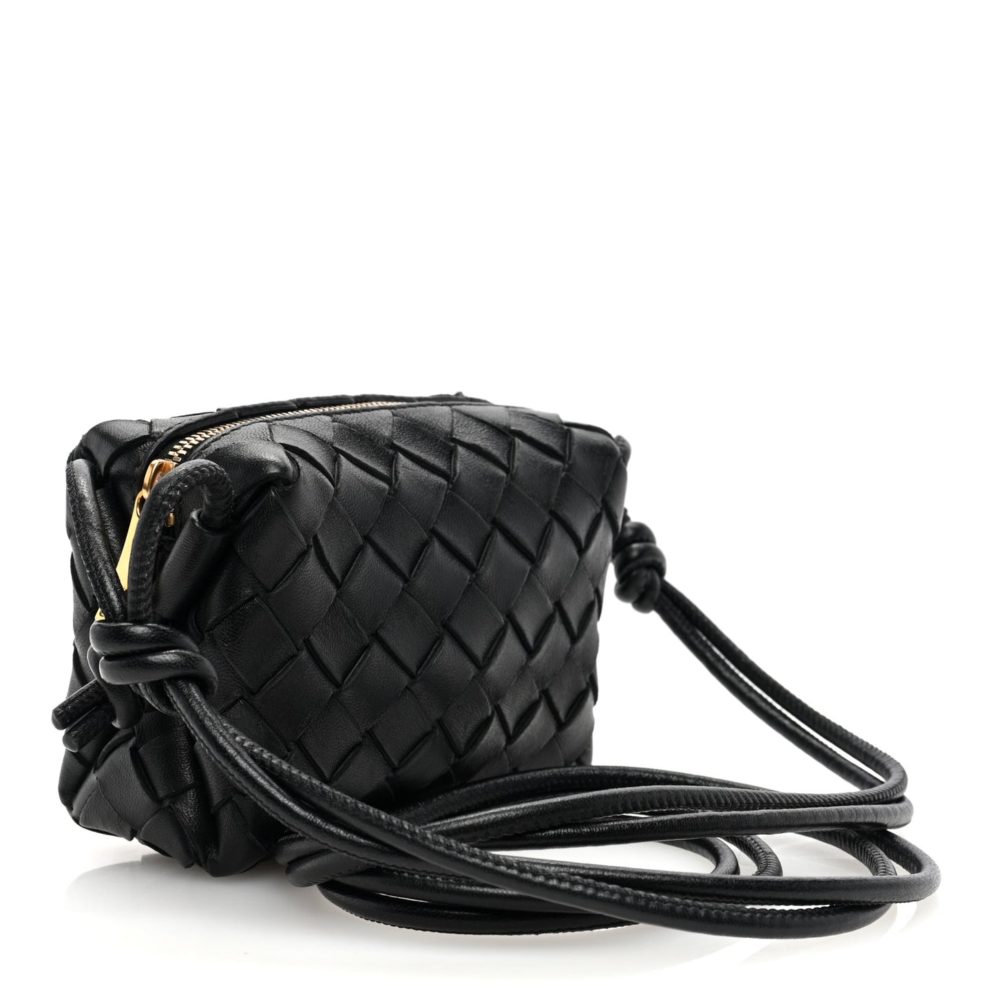 Nappa Intrecciato Candy Loop Camera Bag Black