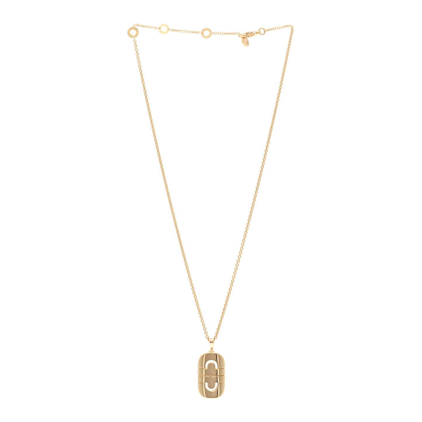 18K Yellow Gold Parentesi Pendant Necklace