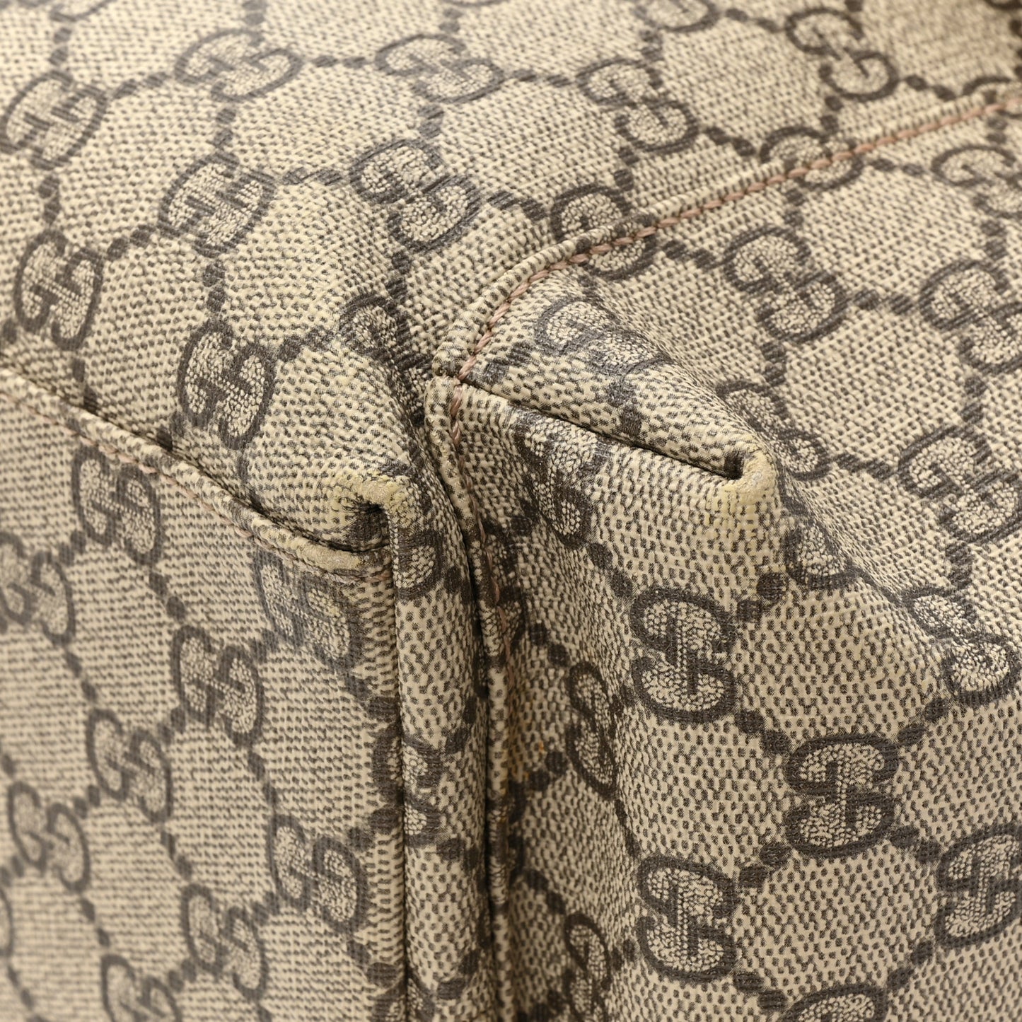 GG Plus Monogram Messenger Diaper Bag Dark Brown