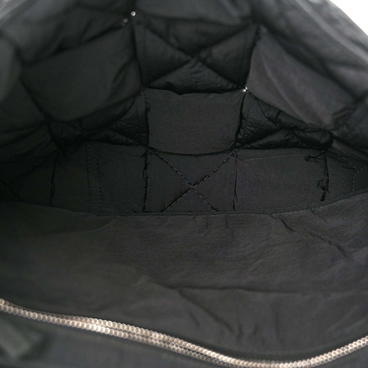 Nylon Intrecciato Padded Tech Maxi Cassette Bag Black