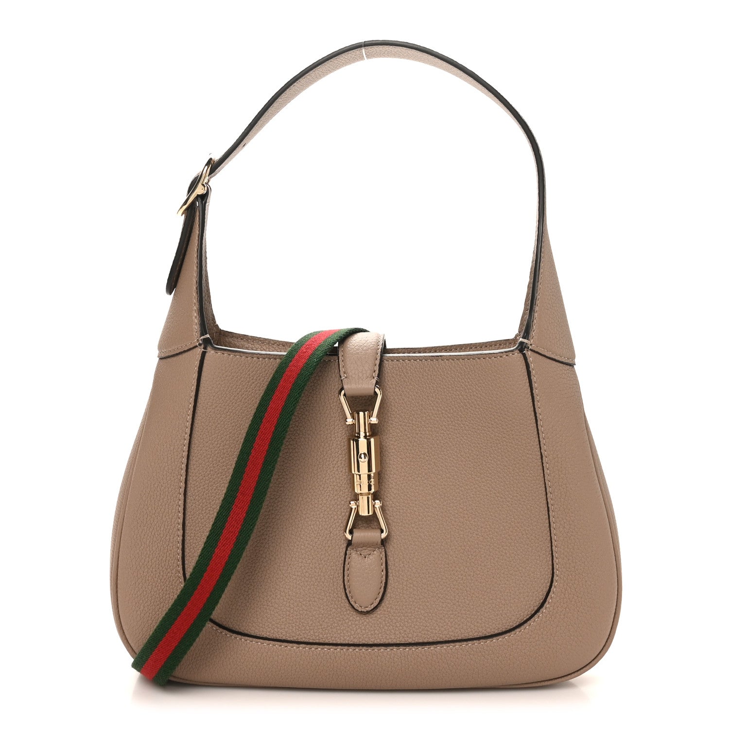 GUCCI ベージュ スエード ハンドバッグ グッチ ソフトビット〕マキシ ショルダーバッグ ・ブラウン スエード