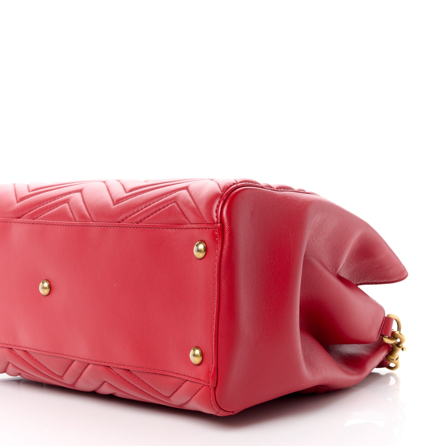 Calfskin Matelasse Medium GG Marmont Tote Hibiscus Red