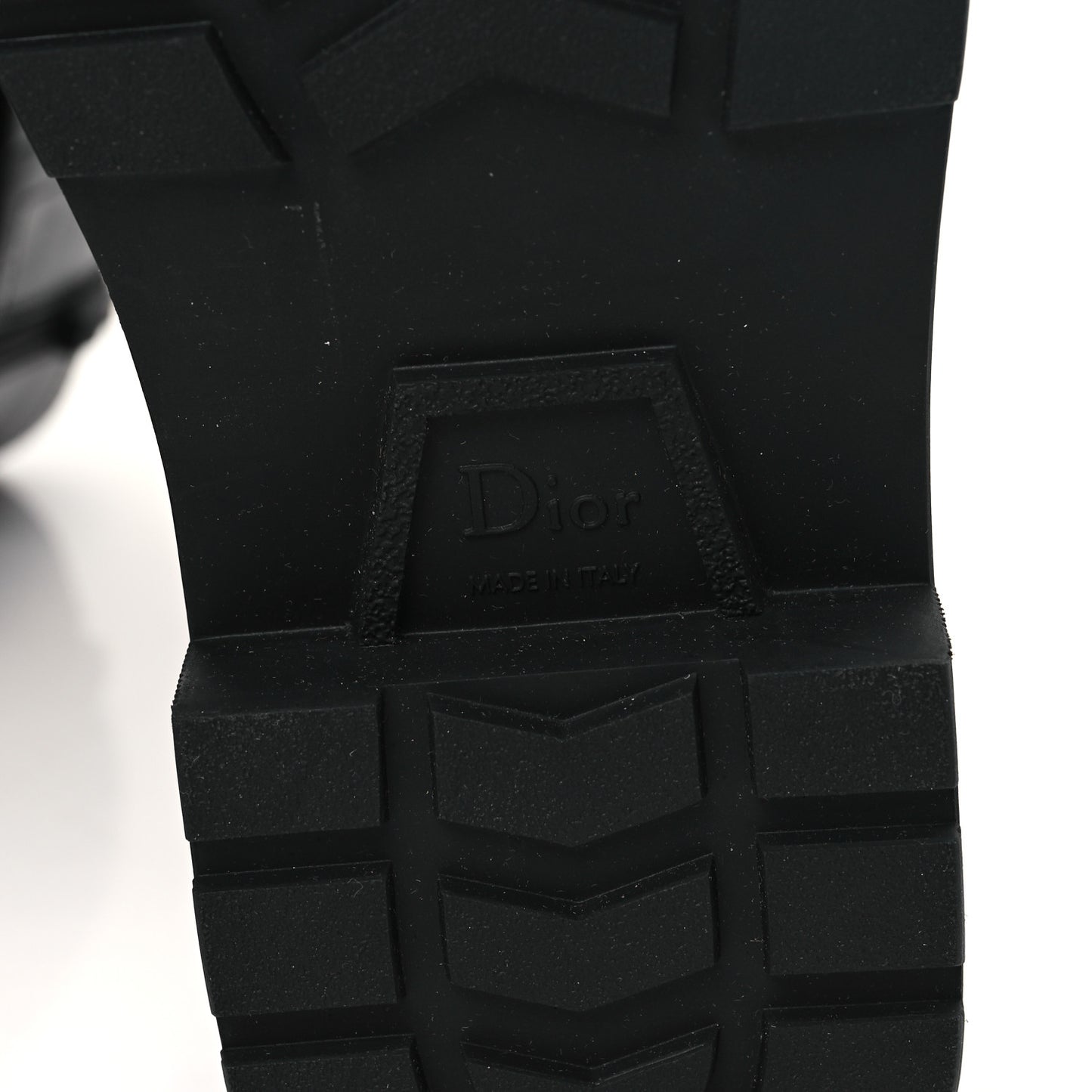 Calfskin Diorquake 25mm Combat Boots 37.5 Black