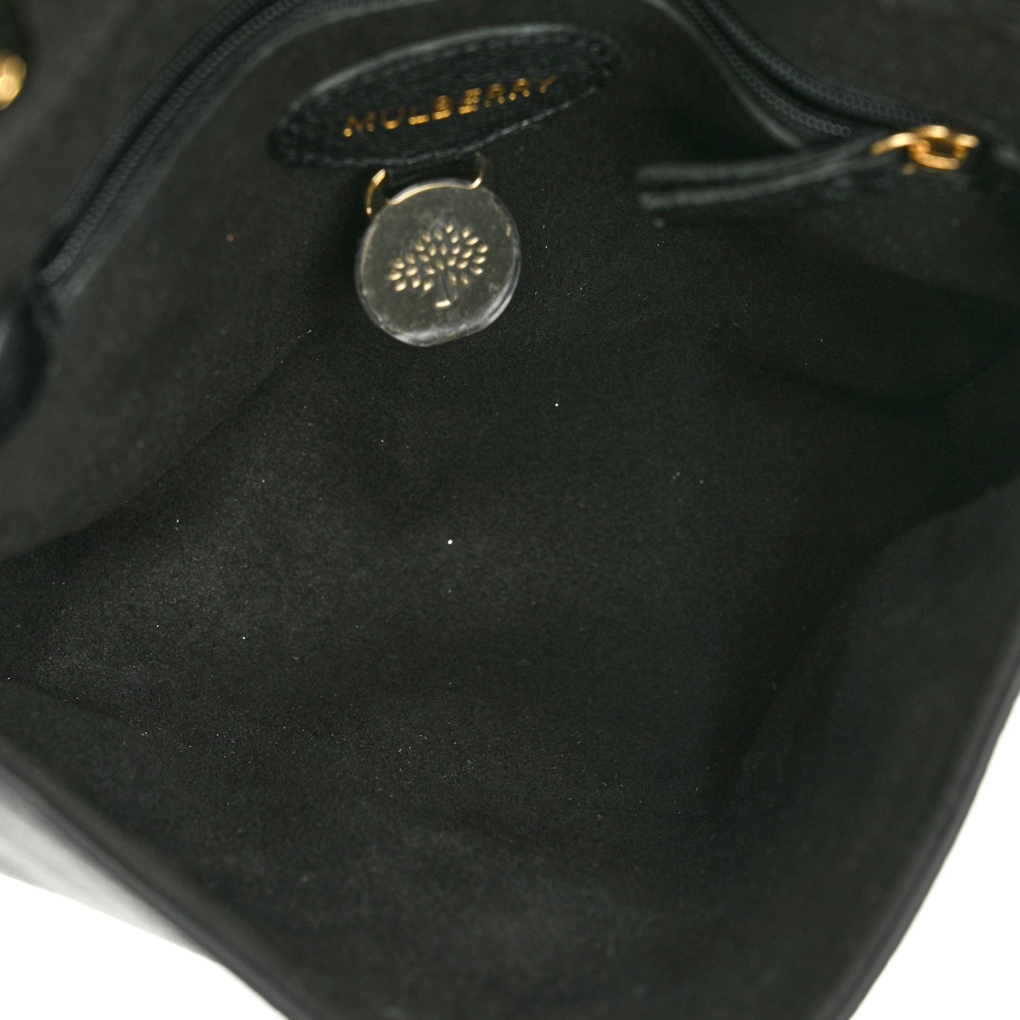 Glossy Goatskin Small Lily Flap Black