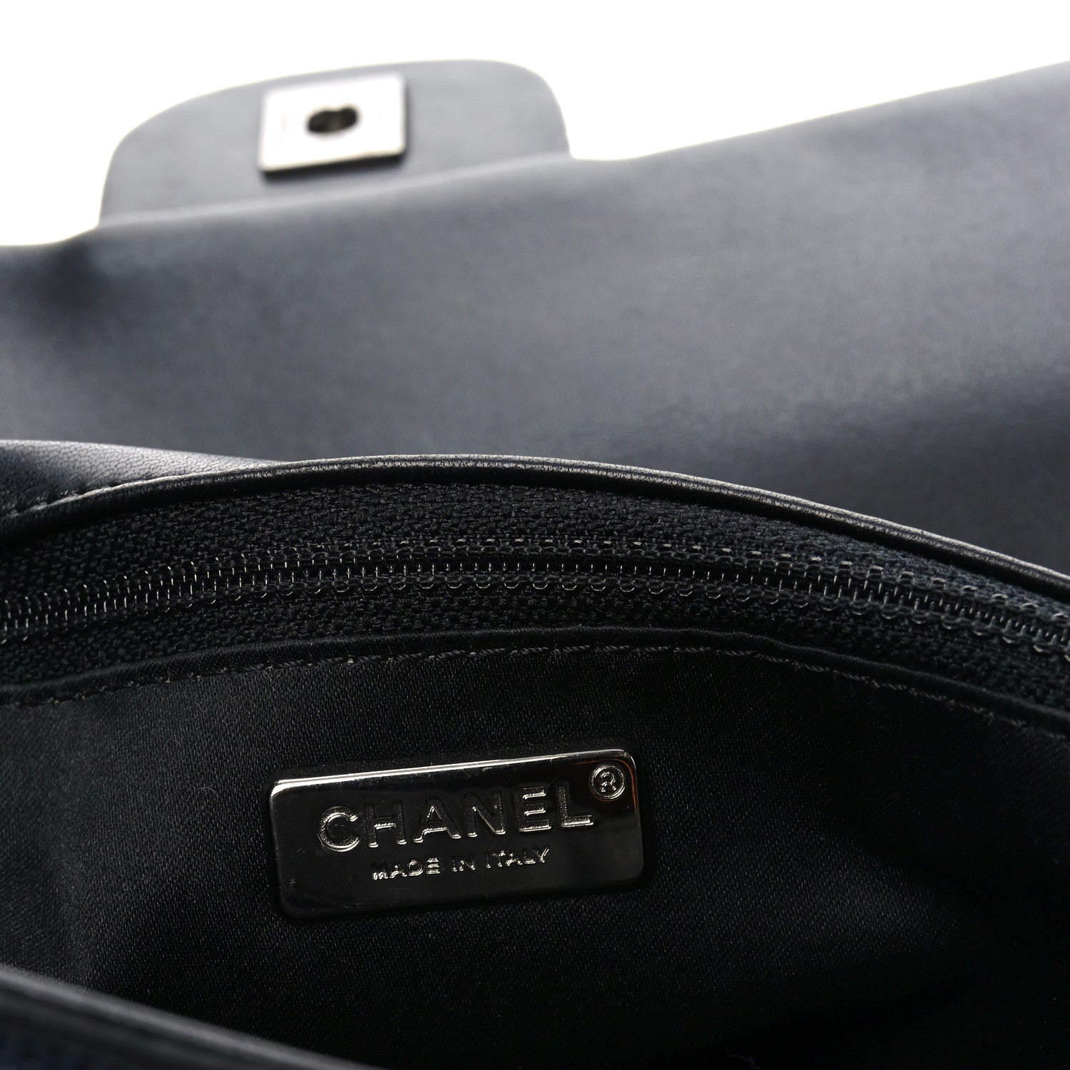 Chanel Sequin Quilted Small Single Flap Black Silver 6 of 10