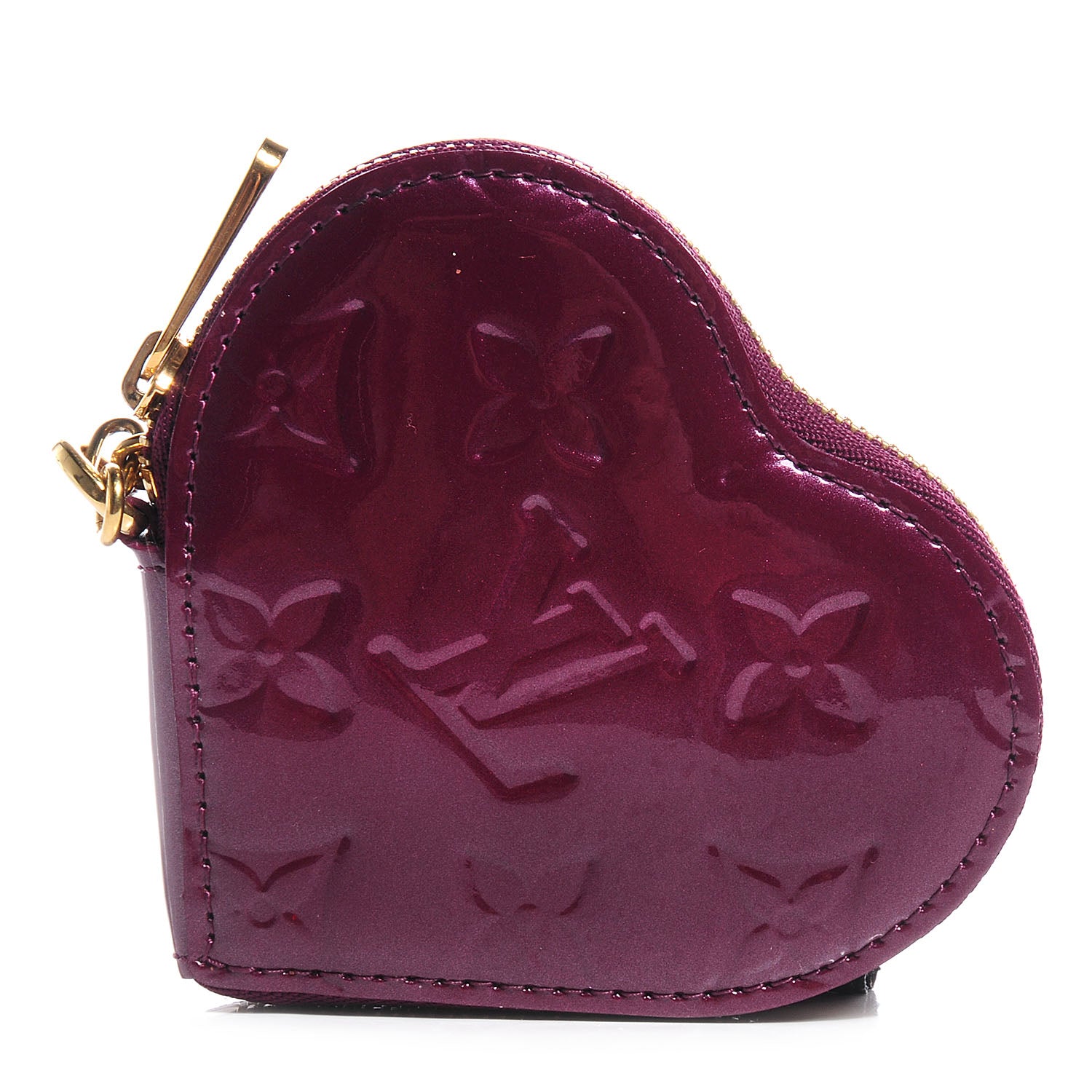 Louis Vuitton ハート型チャームヴェルニ パープル Louis Vuitton Vernis Heart Coin Purse Violet 82858 – FASHIONPHILE