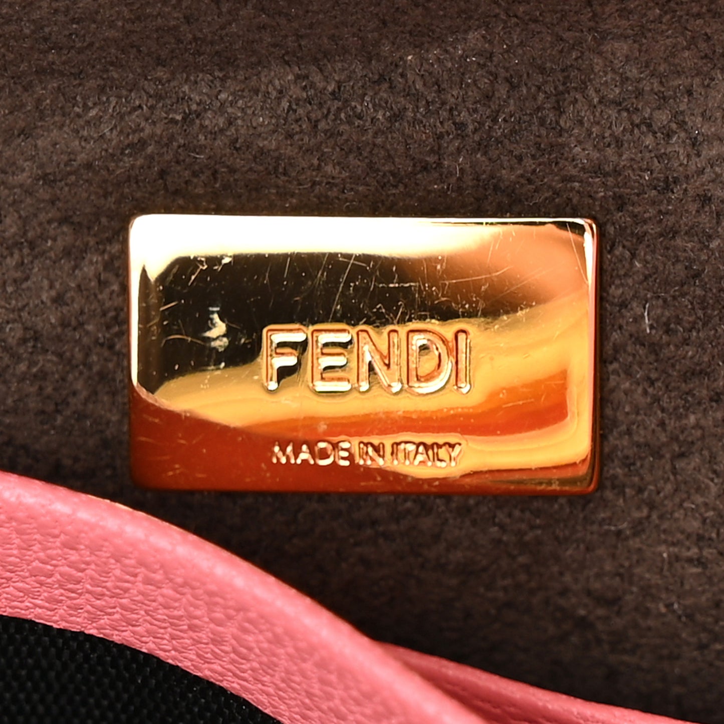 Shiny Nappa Micro Peekaboo Iconic Satchel Rosa Fluo