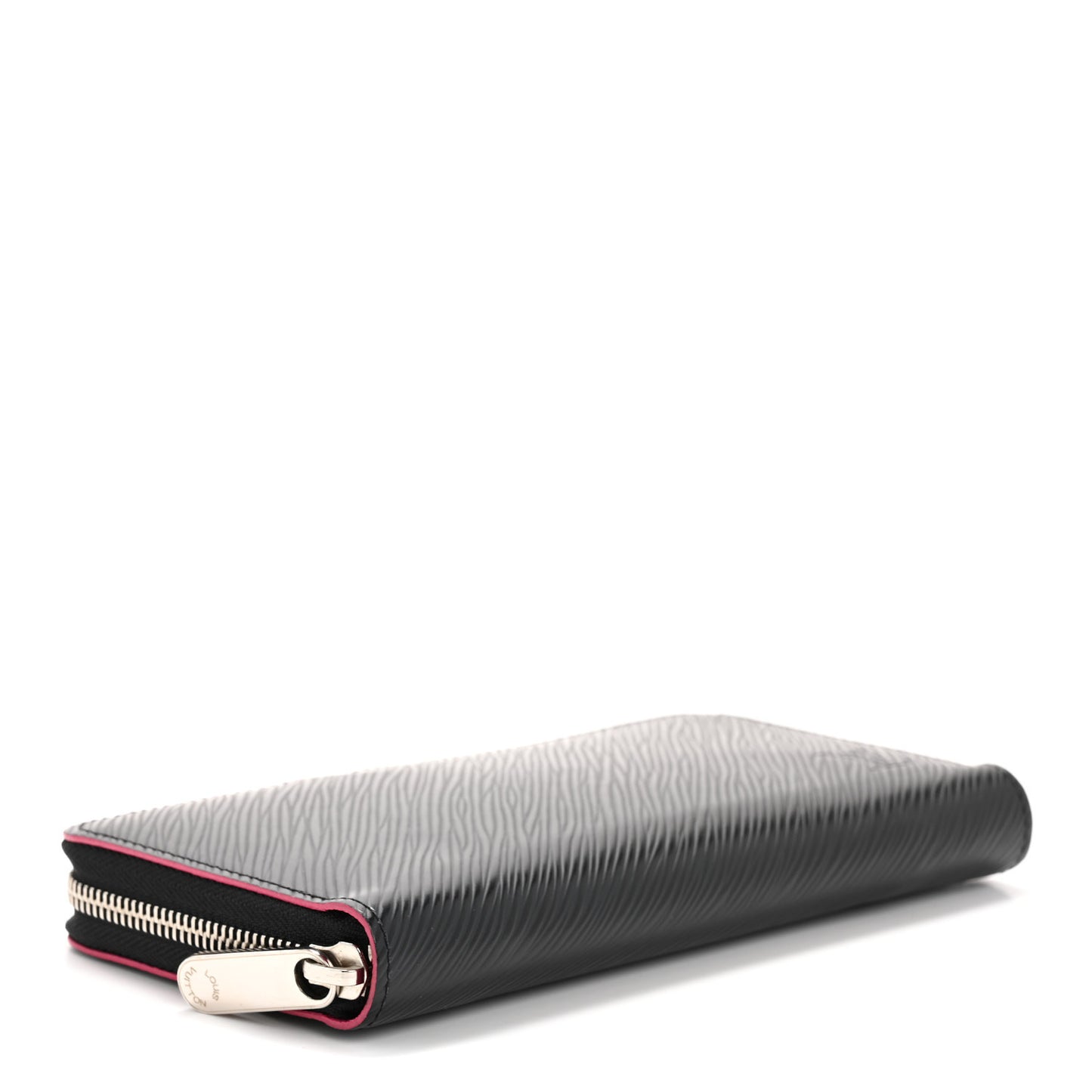 Epi Zippy Wallet Black Hot Pink