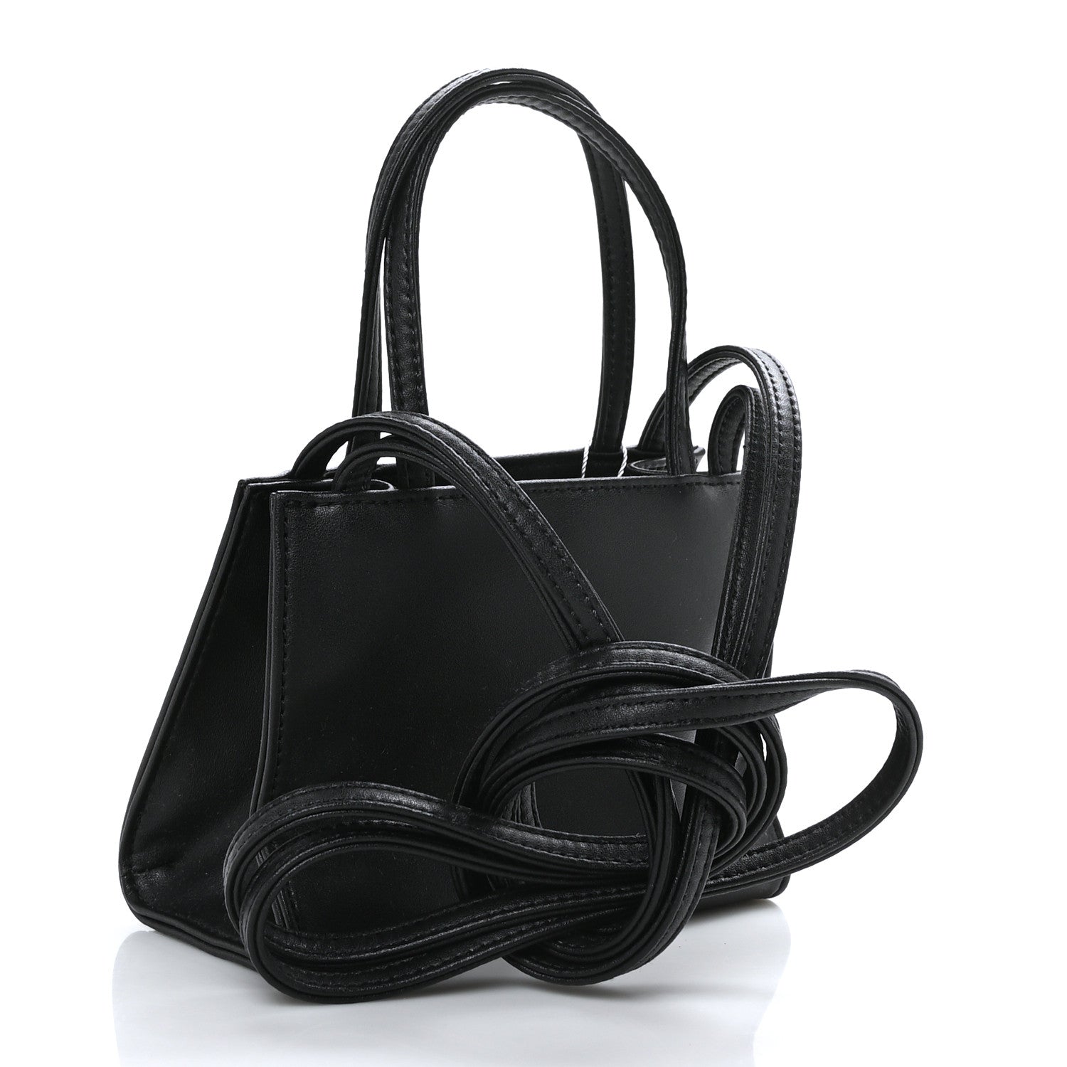 Telfar Vegan Leather Small Shopping Bag Black 3 of 8