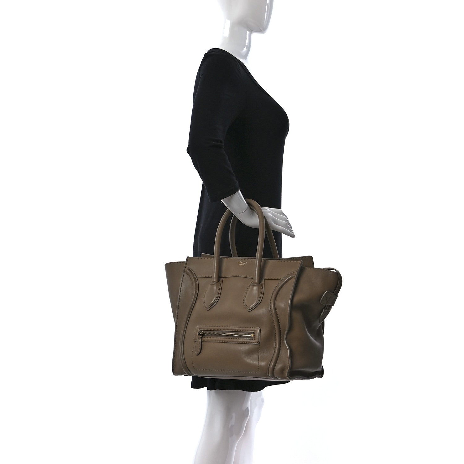 Celine Smooth Calfskin Mini Luggage Dune 2 of 17