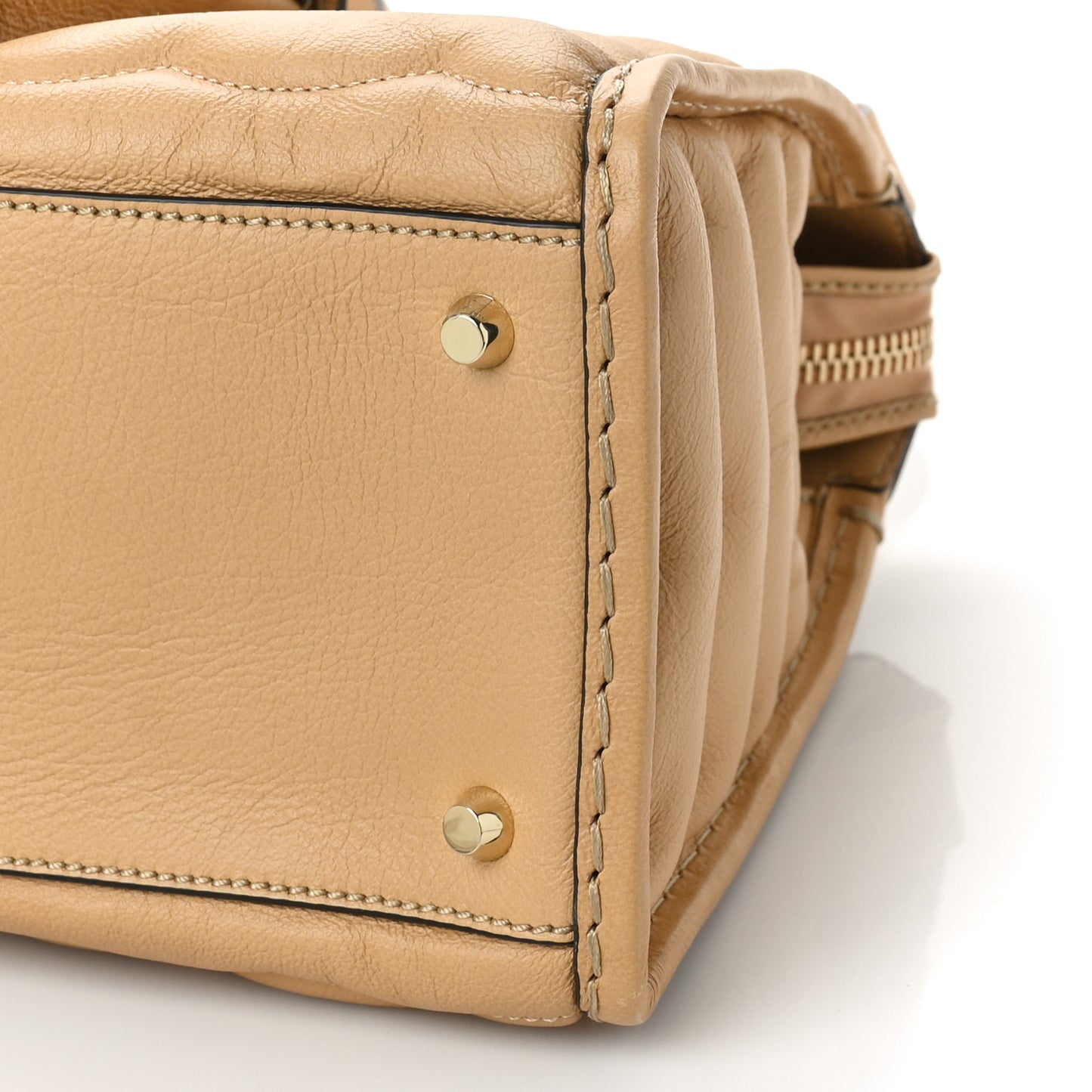 Buffalo Quilted Medium Edith Day Bag Soft Tan