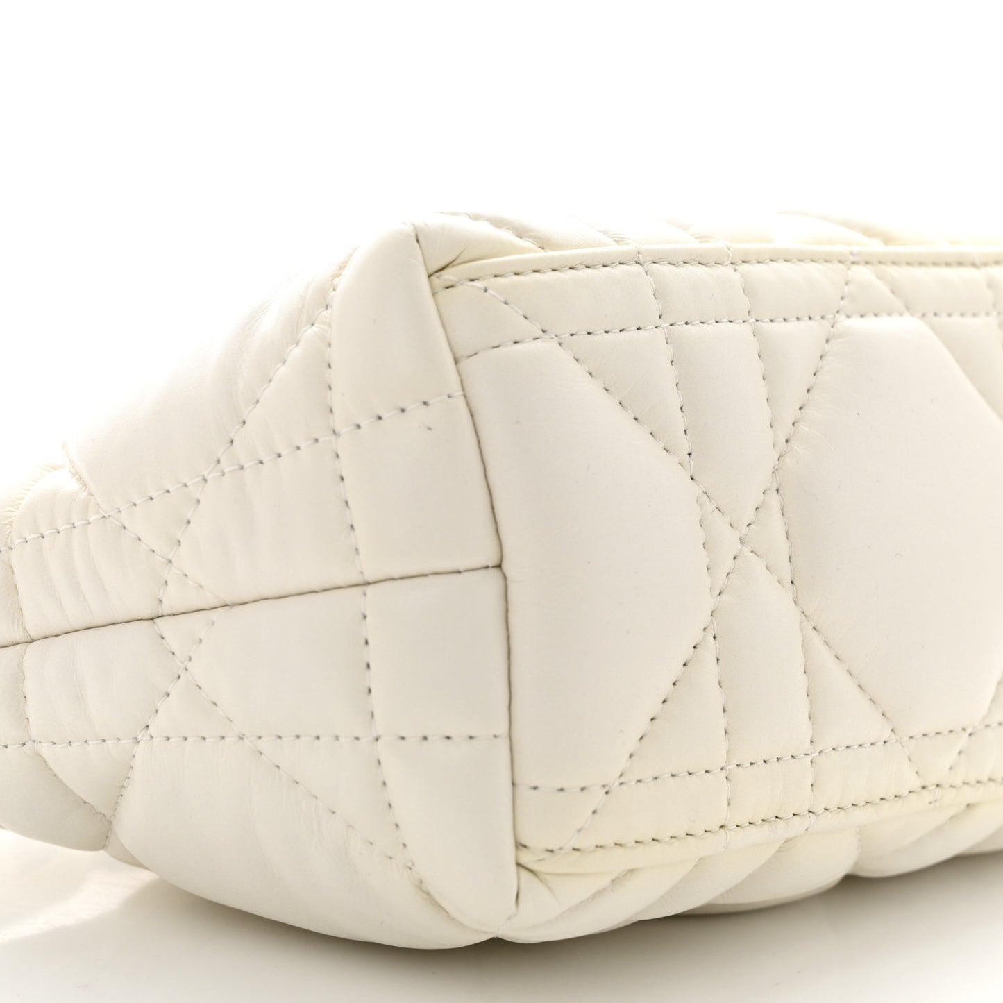 Calfskin Macrocannage Small Diortravel Nomad Pouch Latte