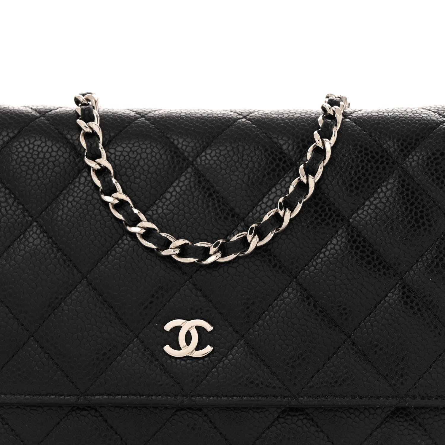 Chanel Caviar Quilted Wallet on Chain WOC Black 9 of 13