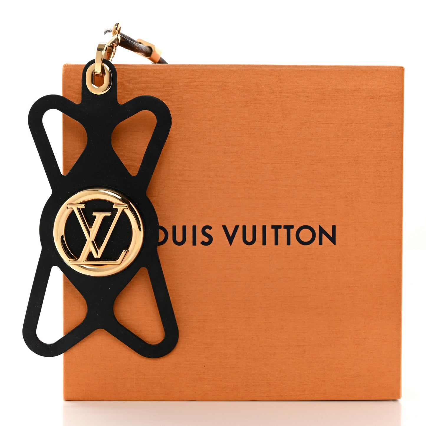 Monogram Silicone Louise Phone Holder Black