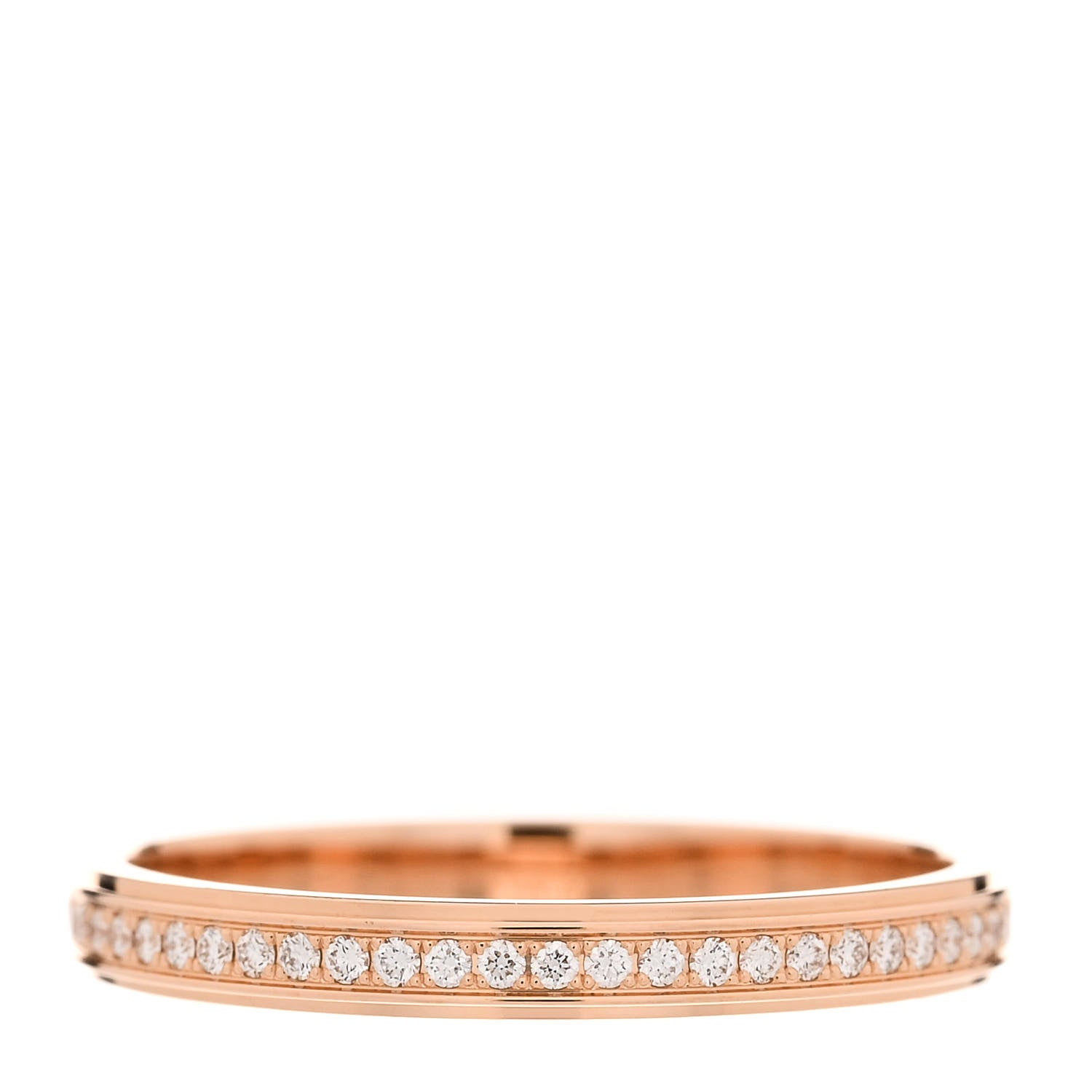 Cartier 18K Pink Gold Diamond 2.3mm D'Amour Wedding Band Ring 50 5.25 3 of 4