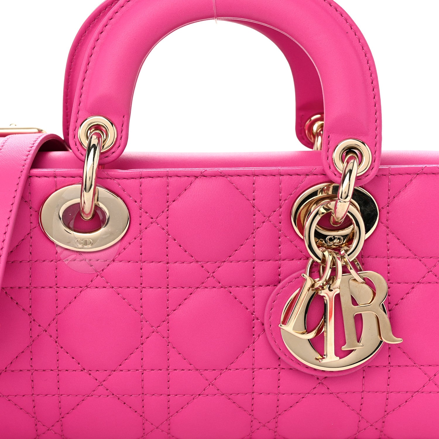 Christian Dior Lambskin Cannage Small Lady D-Joy Fuchsia 8 of 10