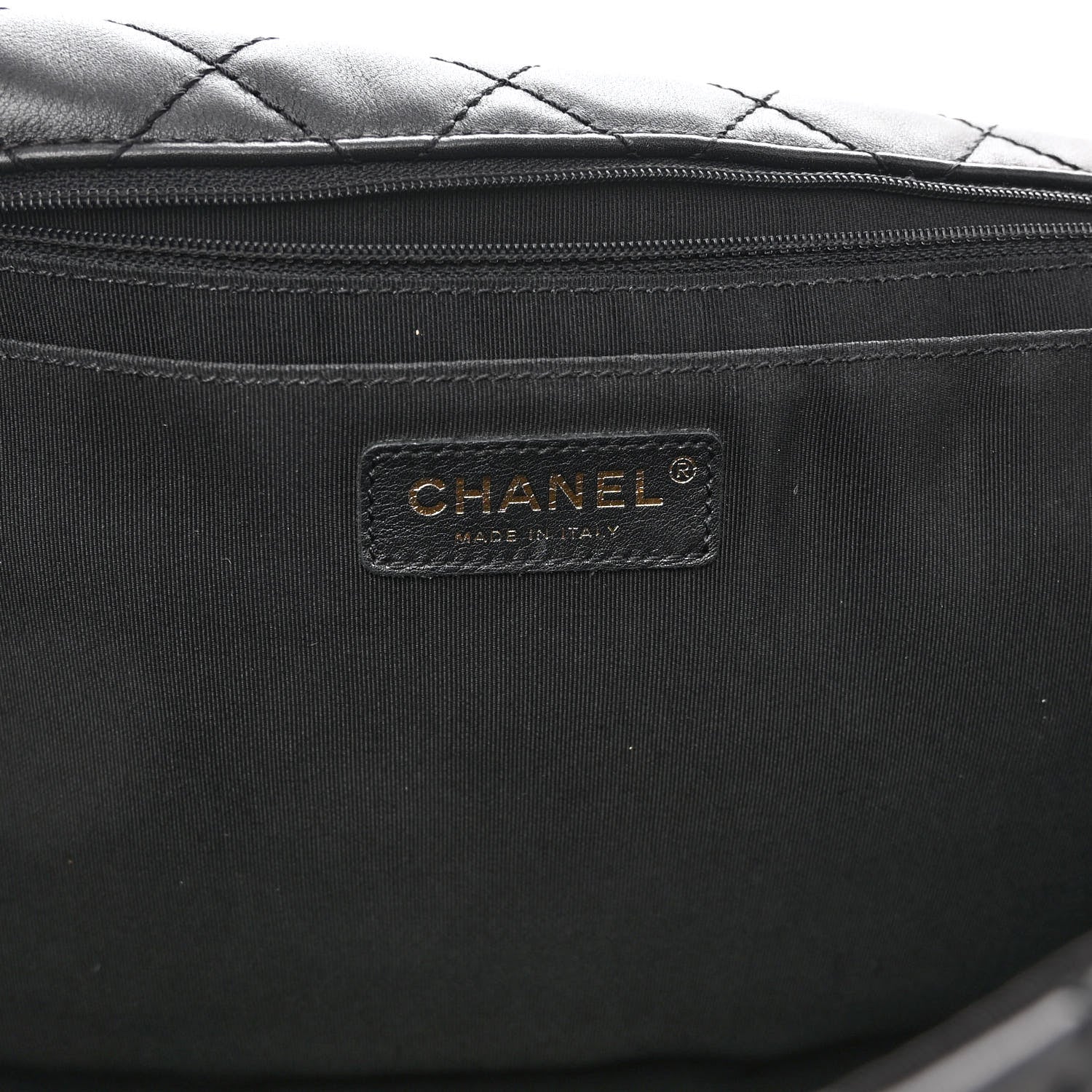 Chanel Metallized Calfskin Quilted Small XXL Travel Flap Bag Black 6 of 10