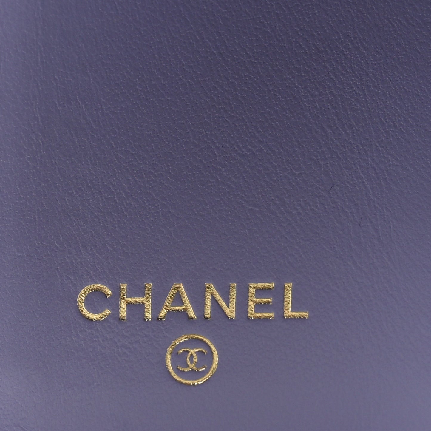 Caviar Quilted Textured CC Double Flap Wallet Purple