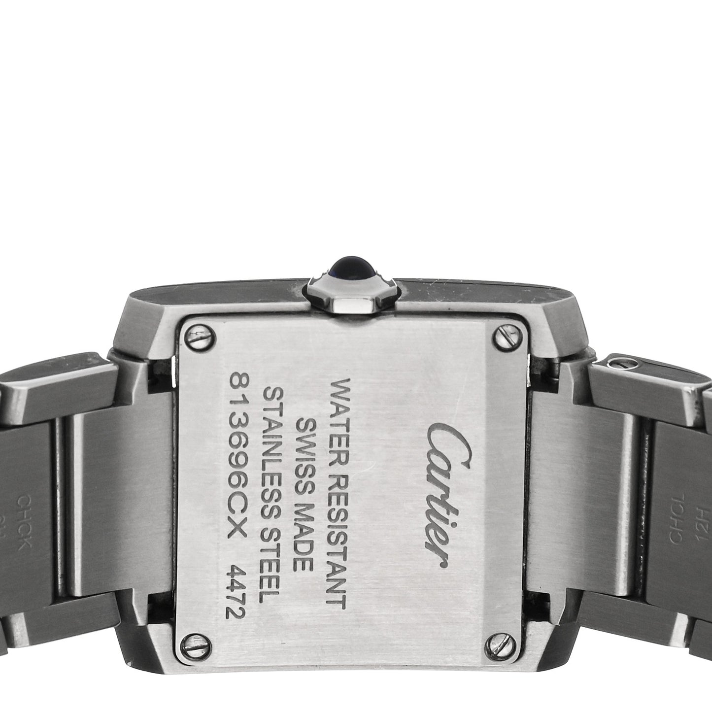 Stainless Steel 21mm Tank Francaise Quartz Watch Silver