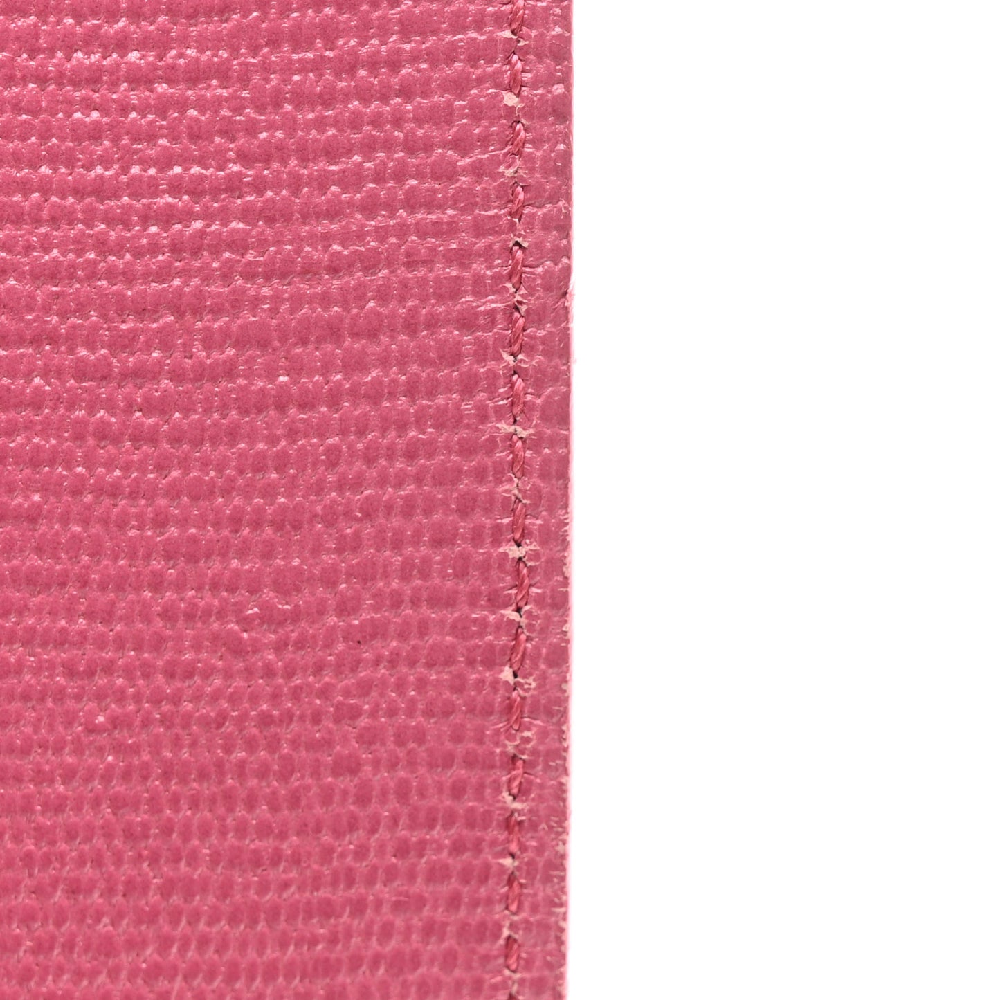 Textured Calfskin Y Ligne Clutch Fuchsia