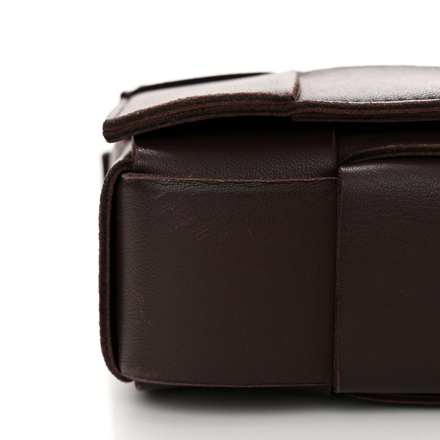 Lambskin Maxi Intrecciato Cassette Crossbody Bag Fondant