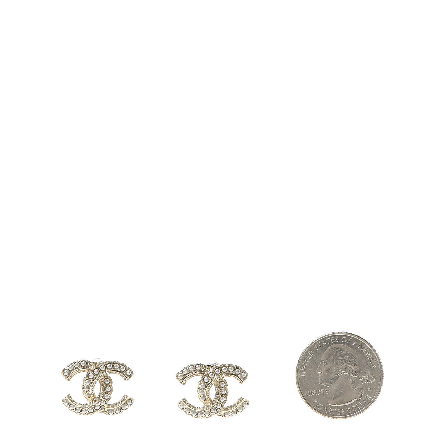 Chanel Pearl Queen of France CC Earrings Gold 2 of 4