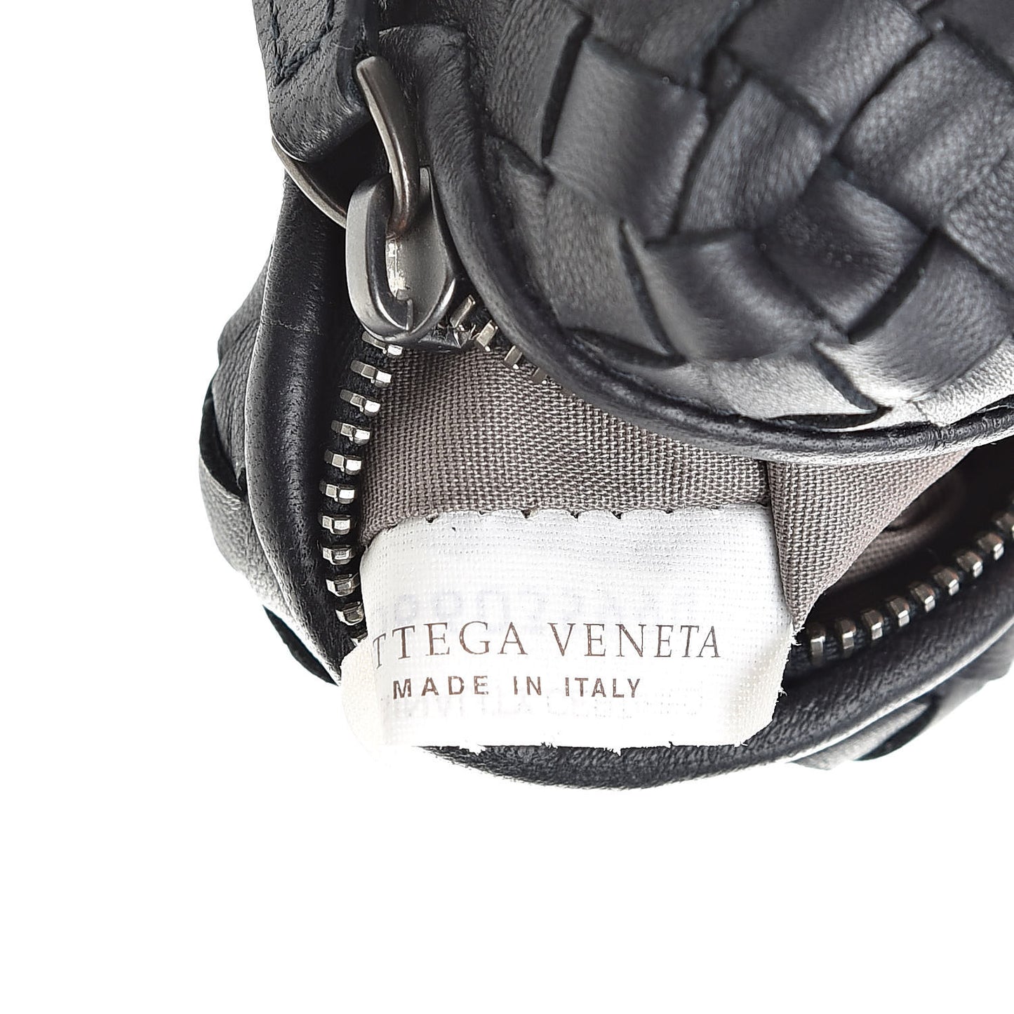 Nappa Intrecciato Coin Pouch Key Ring Tourmaline