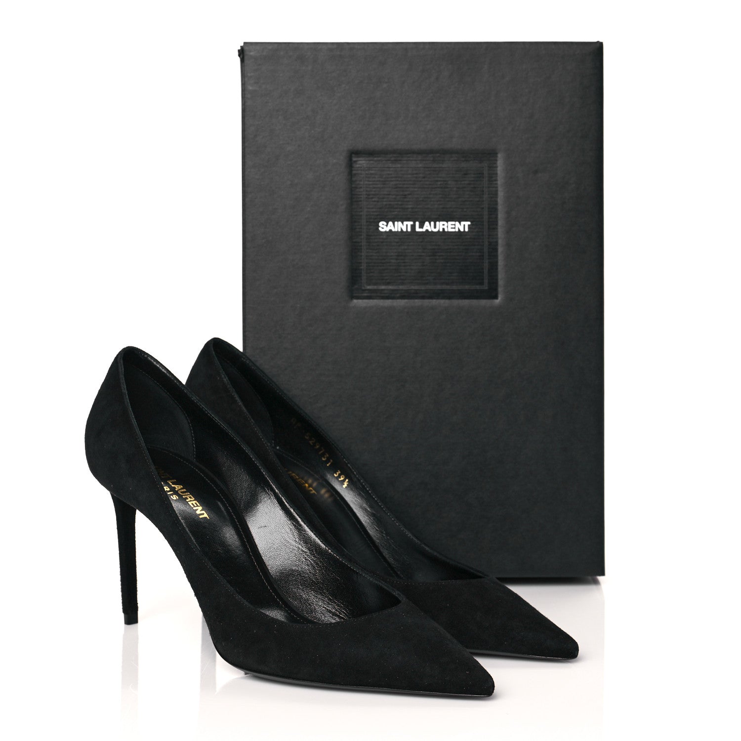 Saint Laurent Suede Zoe 85 Pumps 39.5 Black 9 of 9