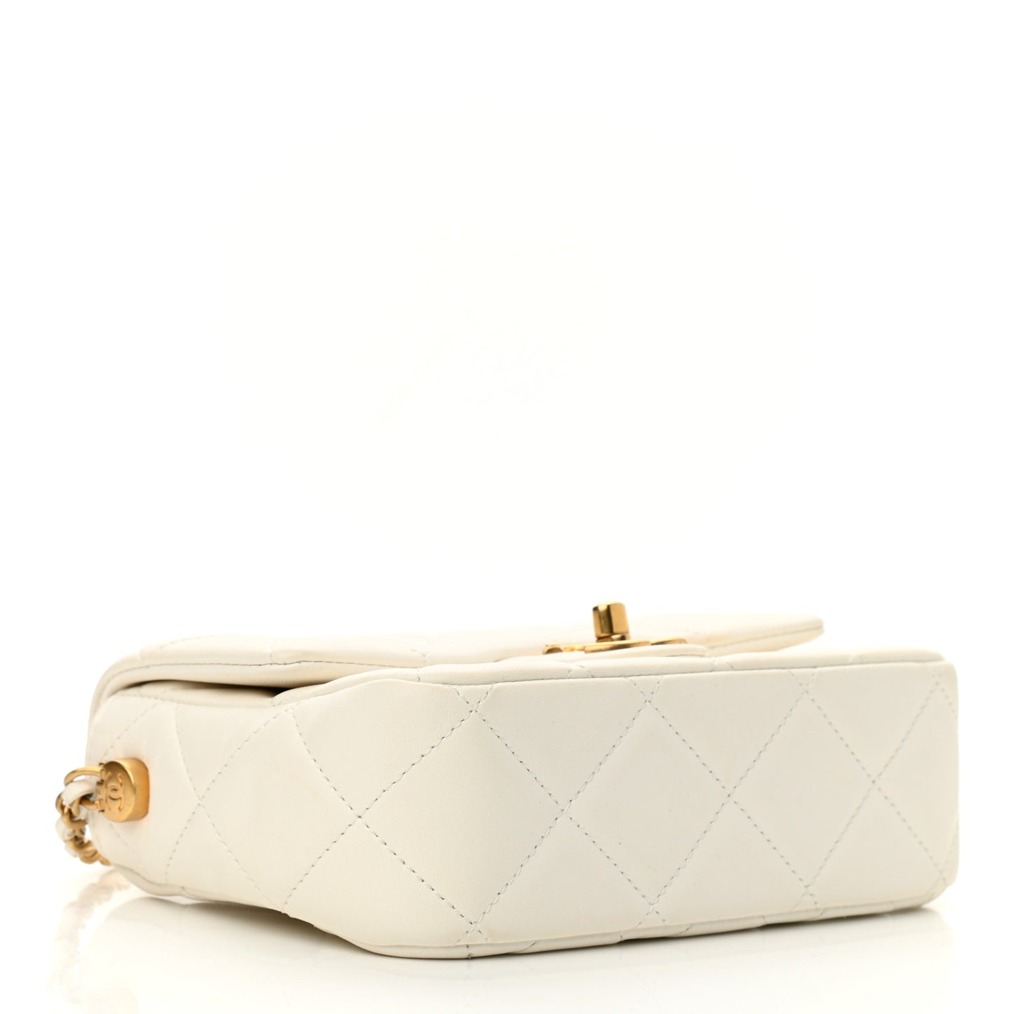 Lambskin Quilted Mini My Perfect Flap White