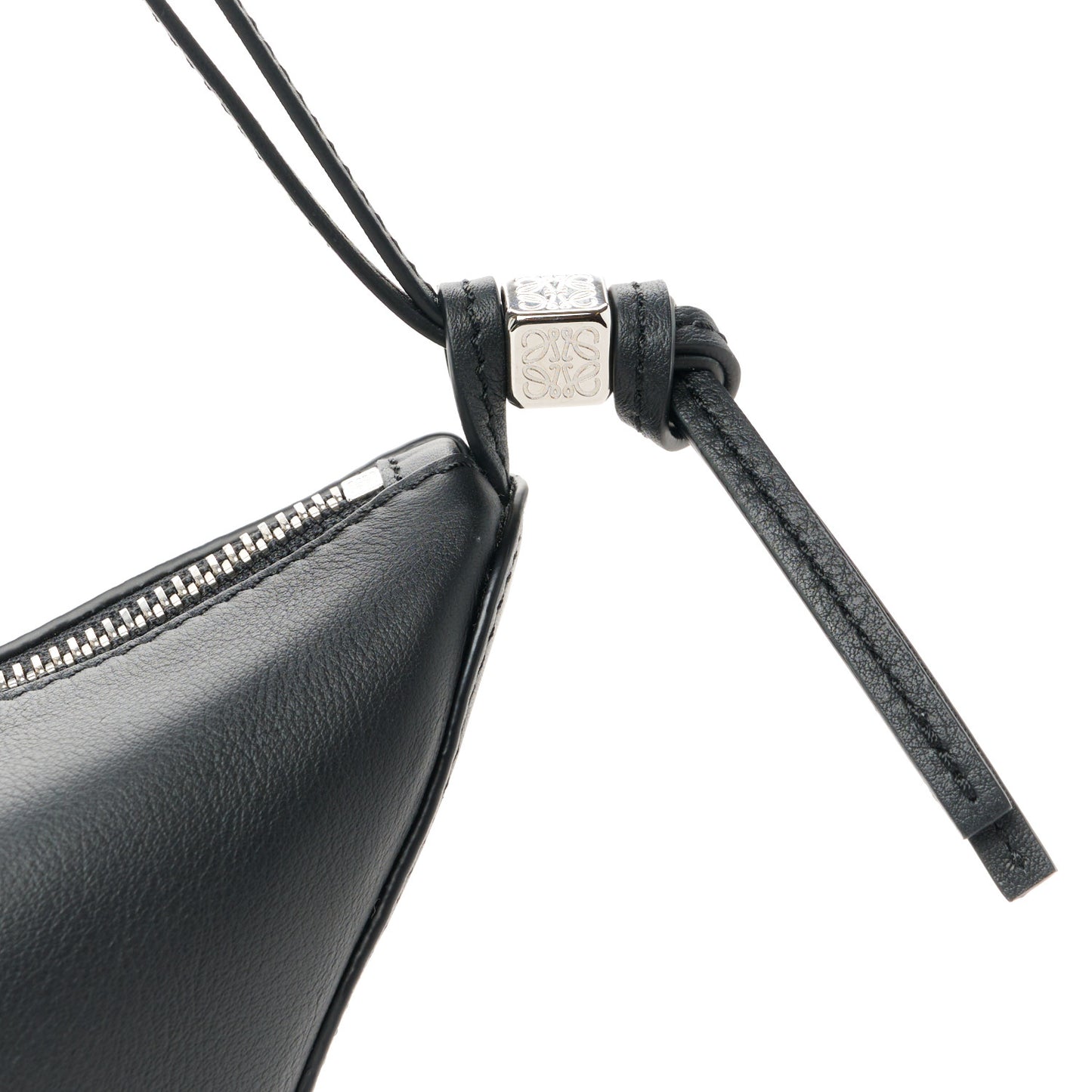 Calfskin Mini Hammock Hobo Black