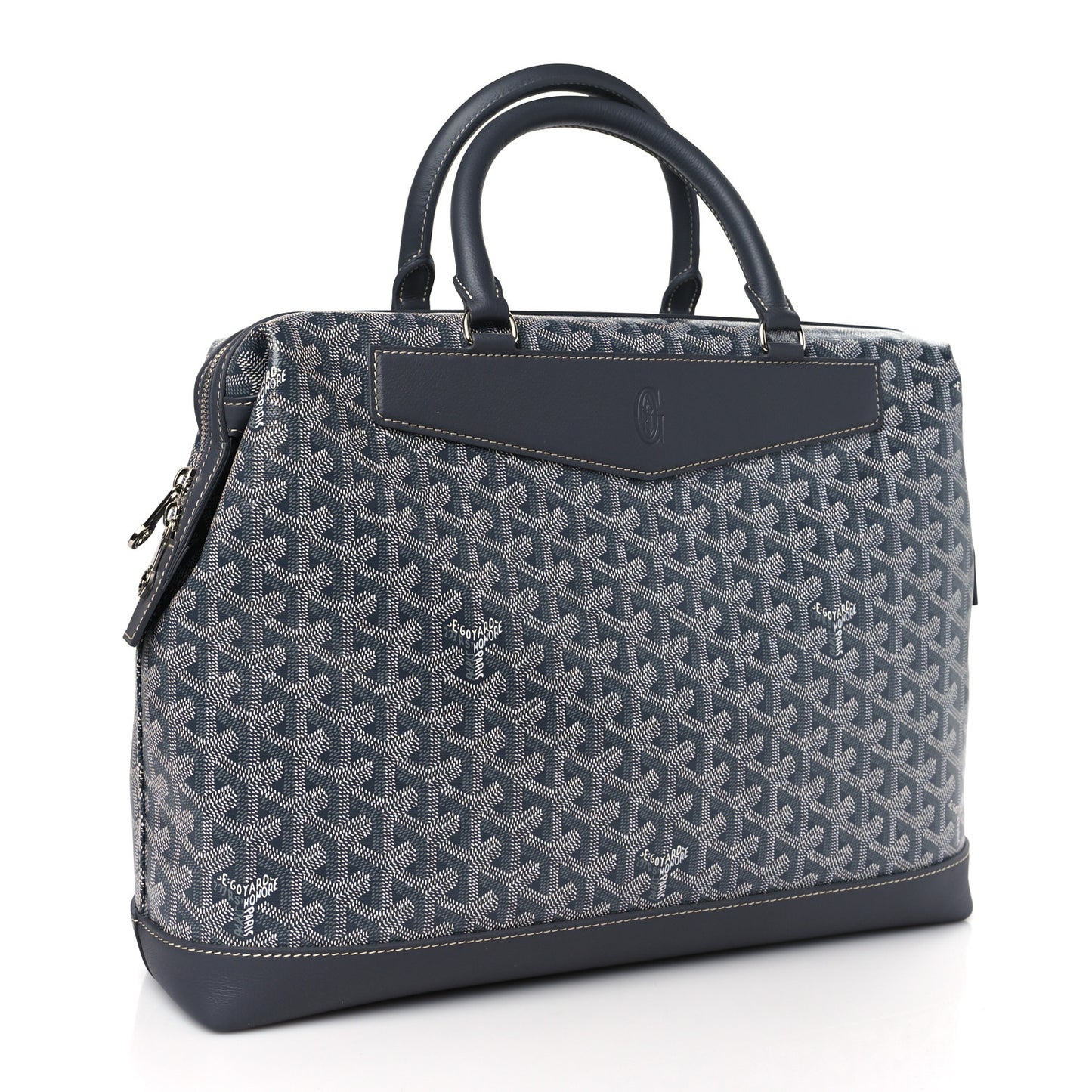 Goyardine Calfskin Cisalpin Document Case Grey