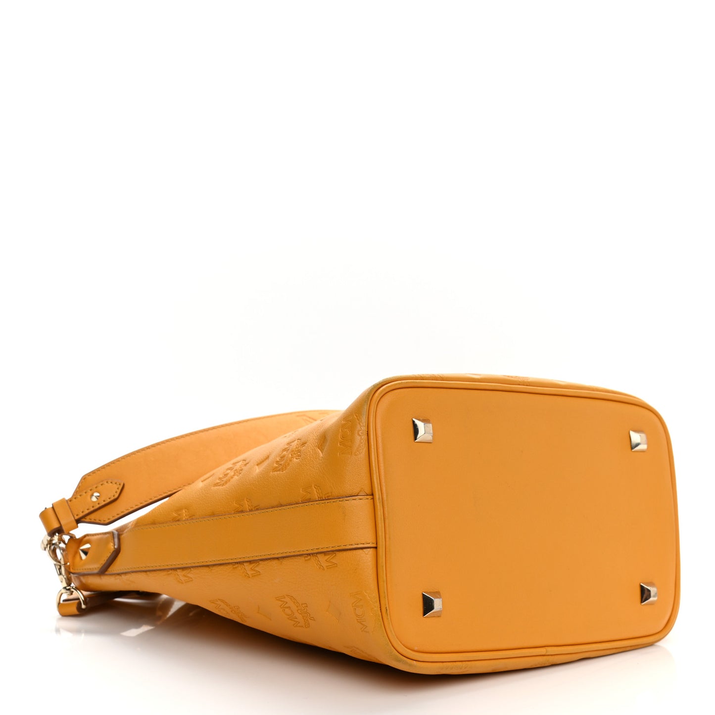 Calfskin Ottomar Monogram Small Essential Bucket Golden Mango