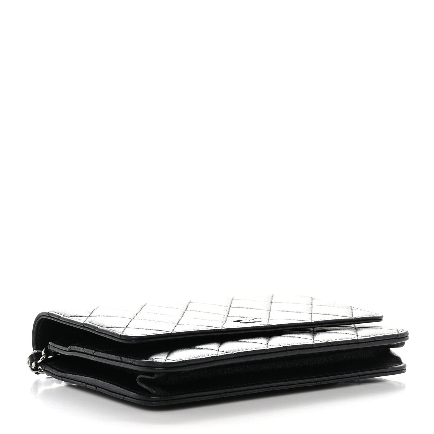 Chanel Lambskin Quilted Wallet On Chain WOC Black 4 of 14