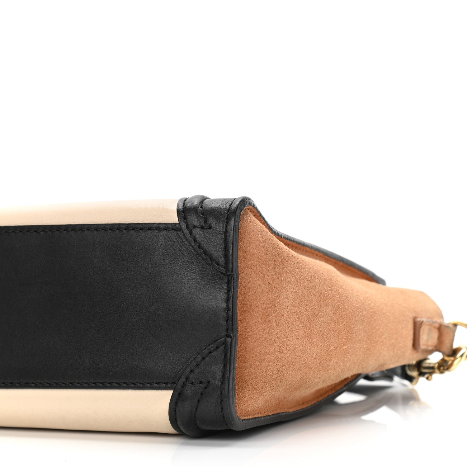 Celine Satin Calfskin Suede Nano Tri-Color Luggage Seashell 9 of 10
