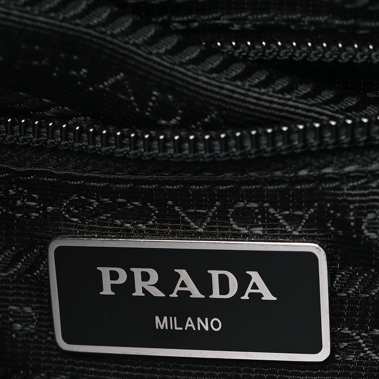 Tessuto Nylon Triangle Shoulder Bag Black