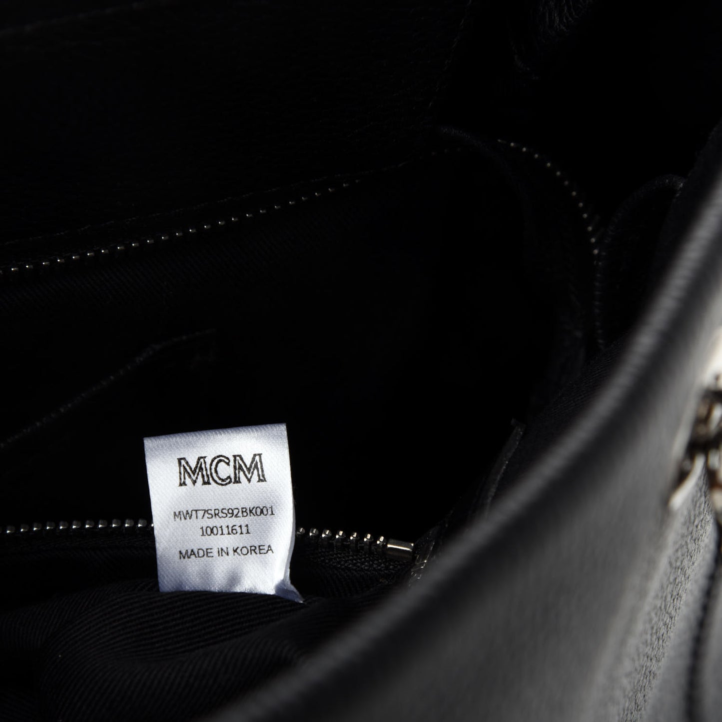 Grained Calfskin Large Catherine Studs Tote Black