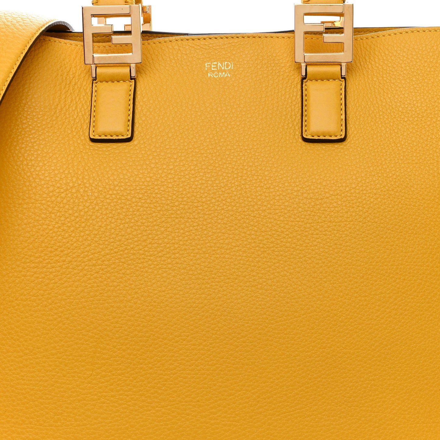 Cuoio Romano Selleria Medium FF Tote Sunflower