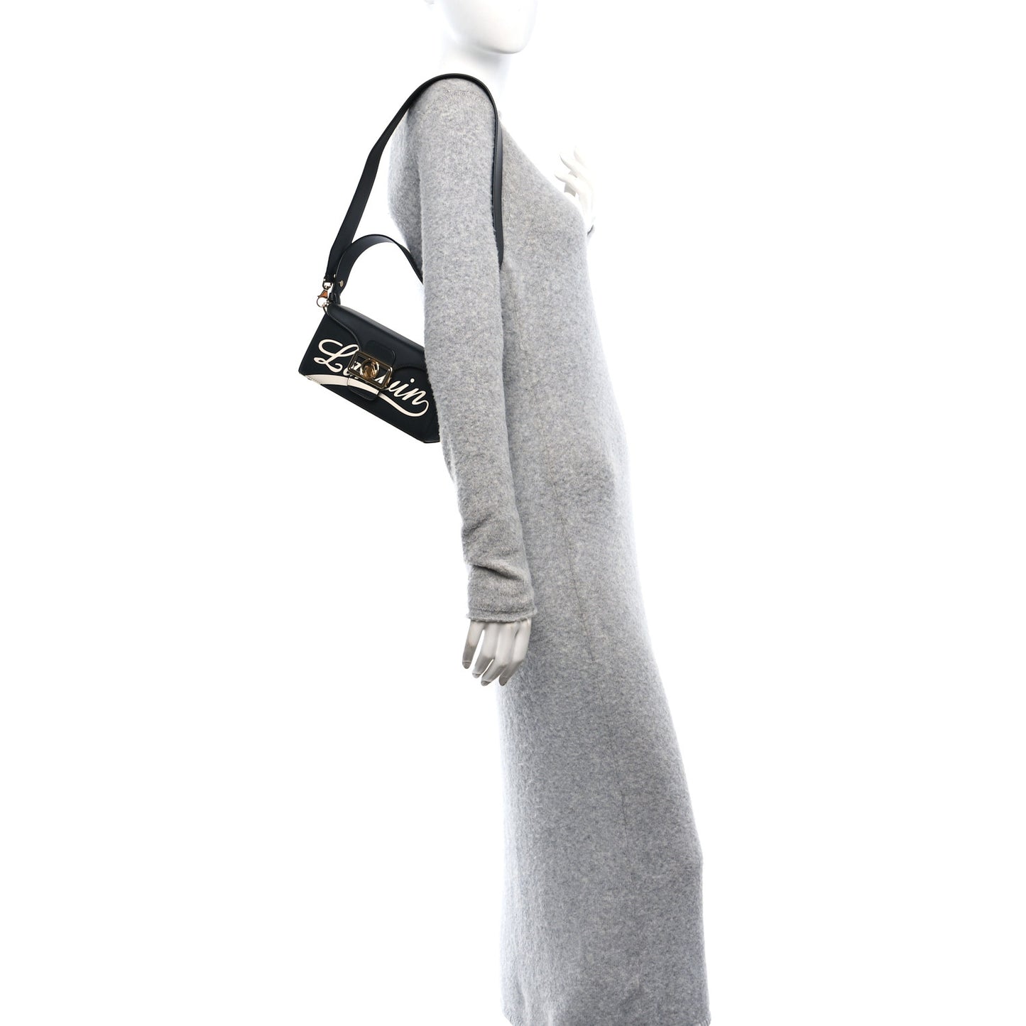 Calfskin Logo Nano Pencil Bag Black