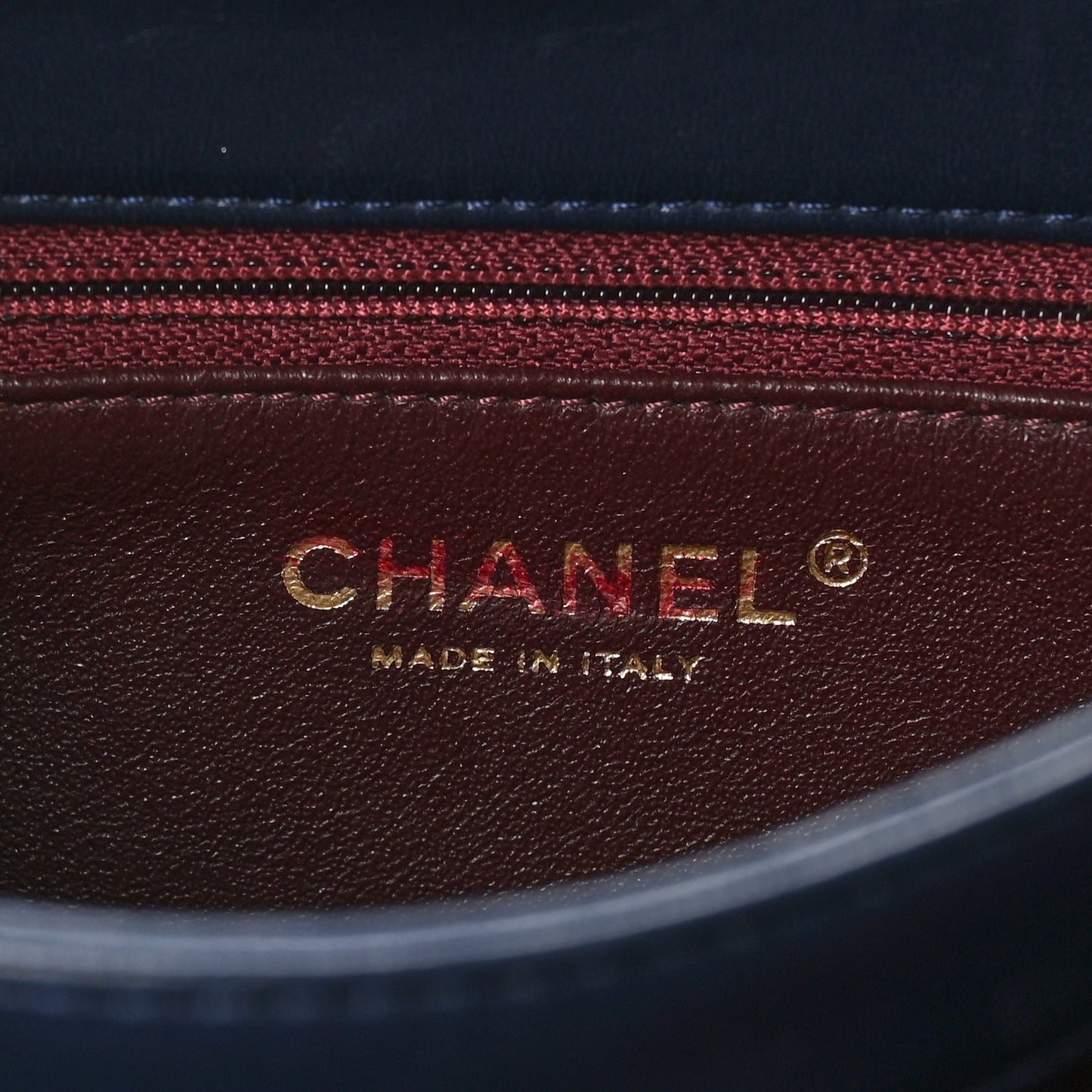 Lambskin Quilted Medium Trendy CC Flap Navy Blue