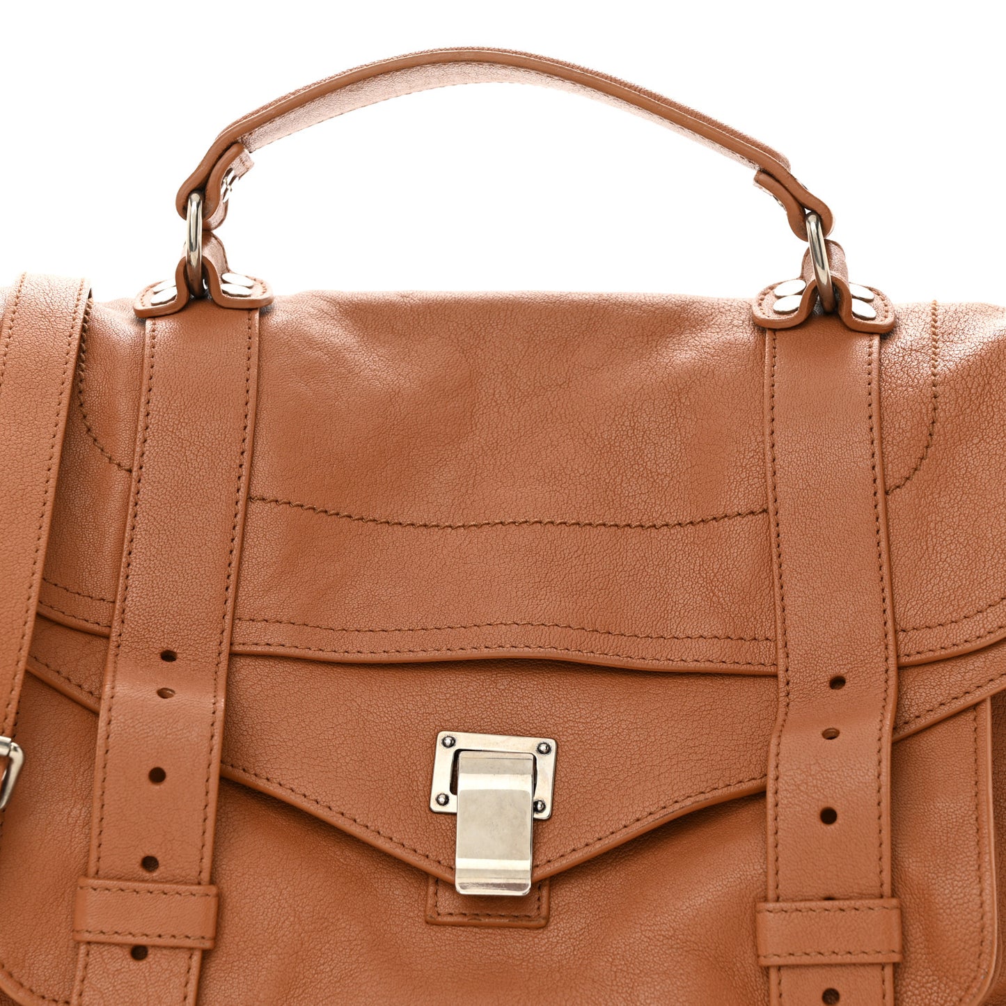 Lambskin Medium PS1 Satchel Saddle