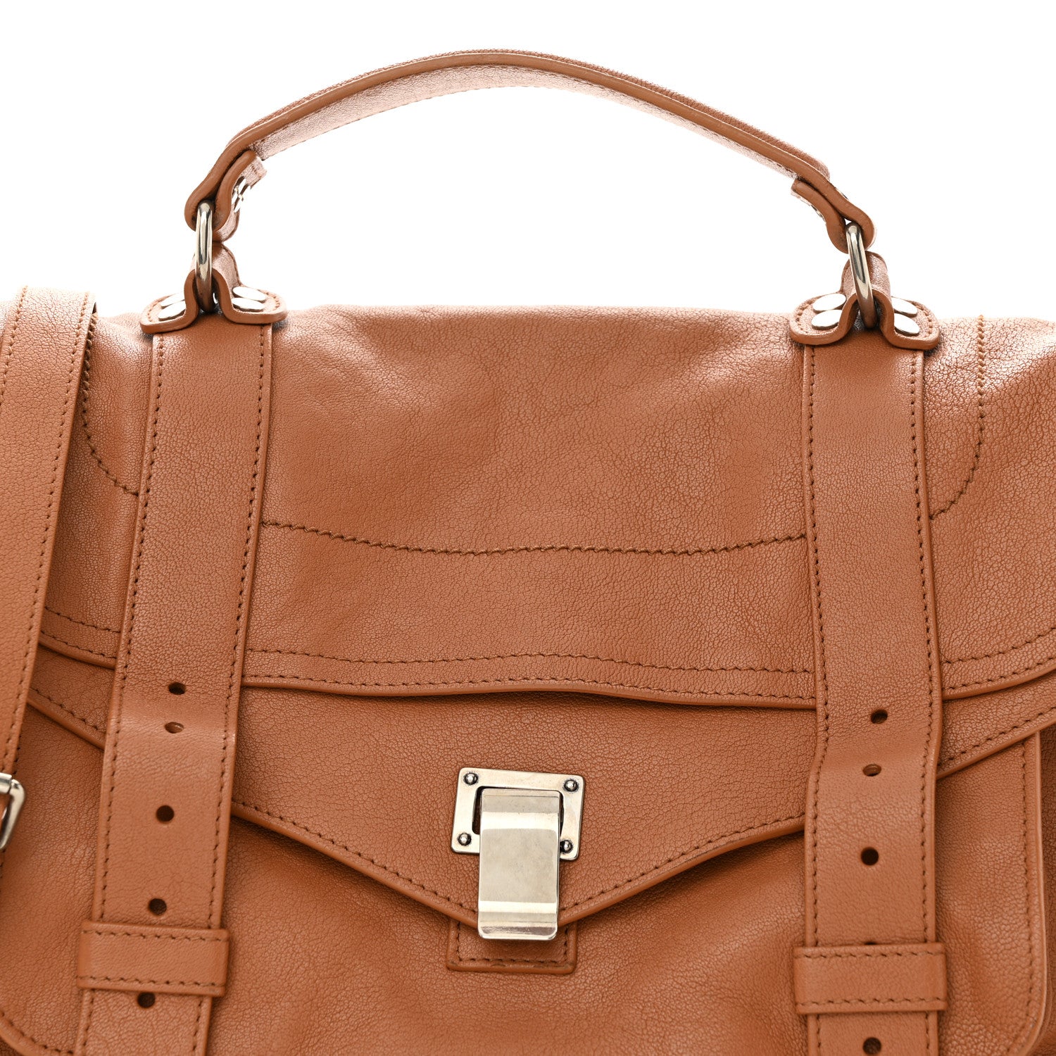 Proenza Schouler Lambskin Medium PS1 Satchel Saddle 8 of 10