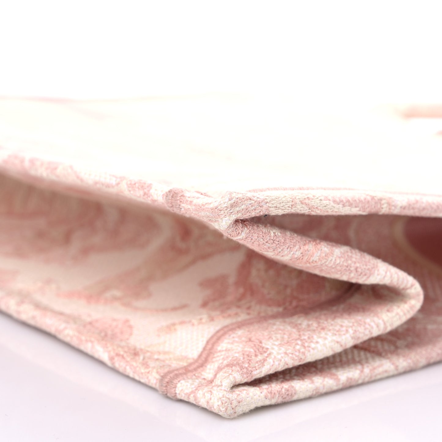 Canvas Toile De Jouy Embroidered Large Book Tote Pink