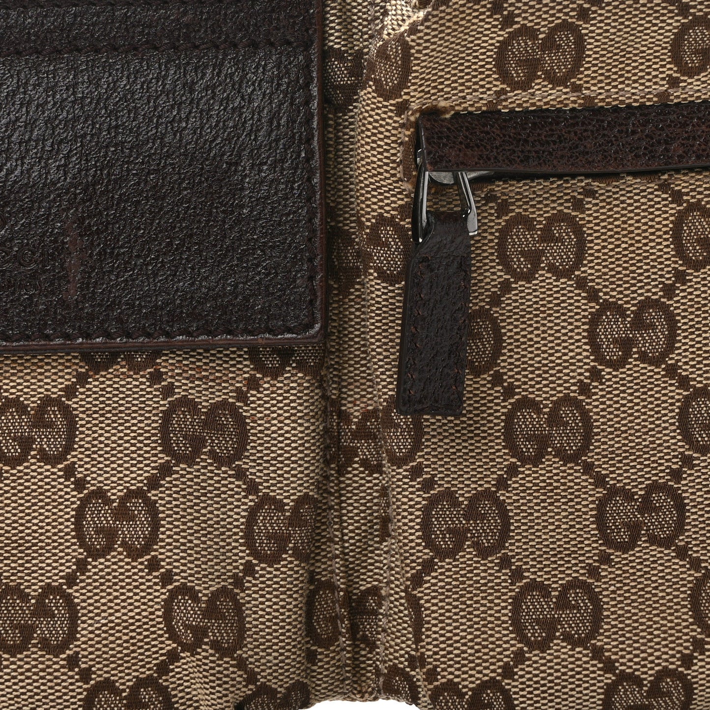 Monogram Web Belt Bag Dark Brown