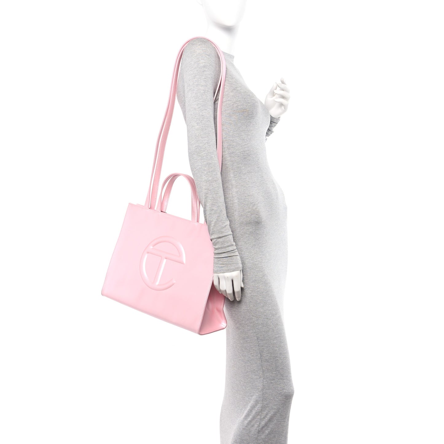 Metallic Vegan Leather Medium Shopping Bag Ballerina