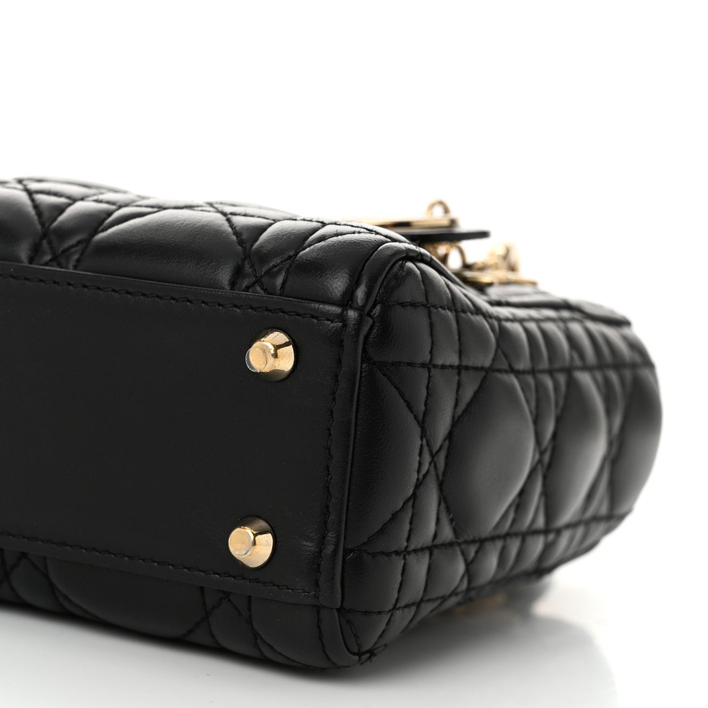 Lambskin Cannage Mini Lady Dior Black