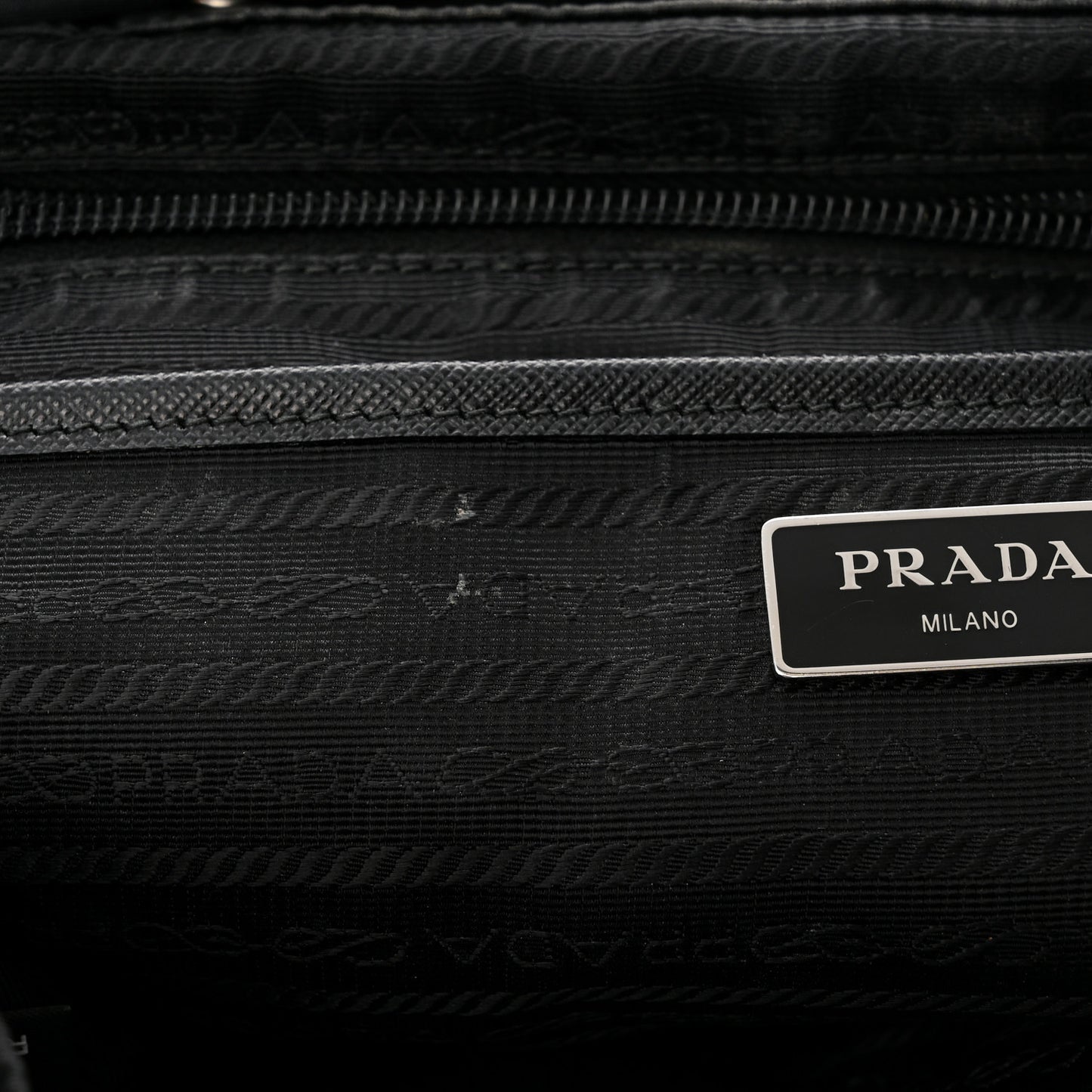 Re-Nylon Saffiano Medium Backpack Black