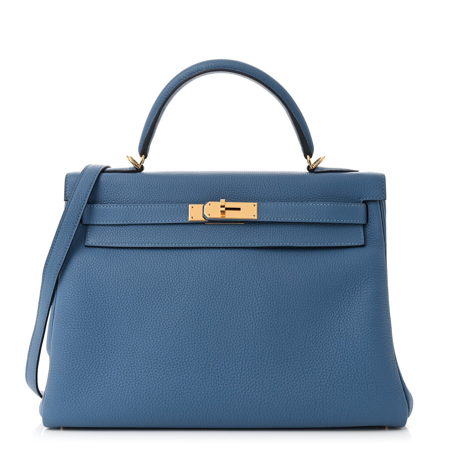 Hermes Togo Kelly Retourne 32 Azur 1 of 15