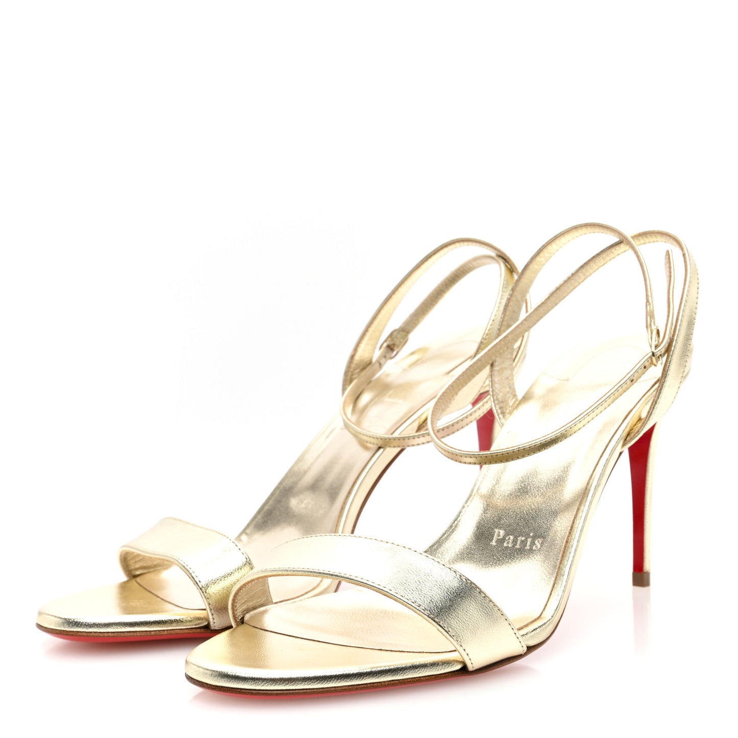 Kid Laminato Loubigirl 85 Sandals 40 Platine