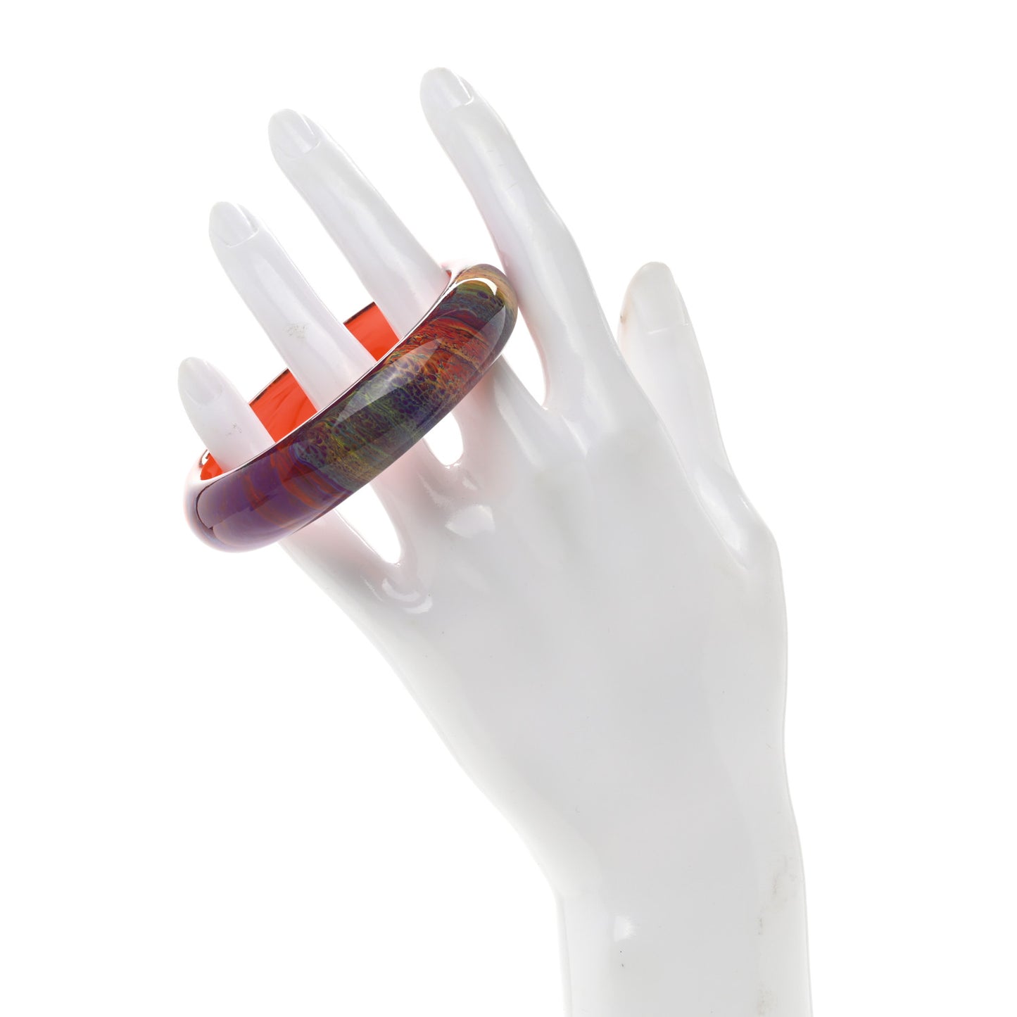 Lacquered Wood Bangle Bracelet