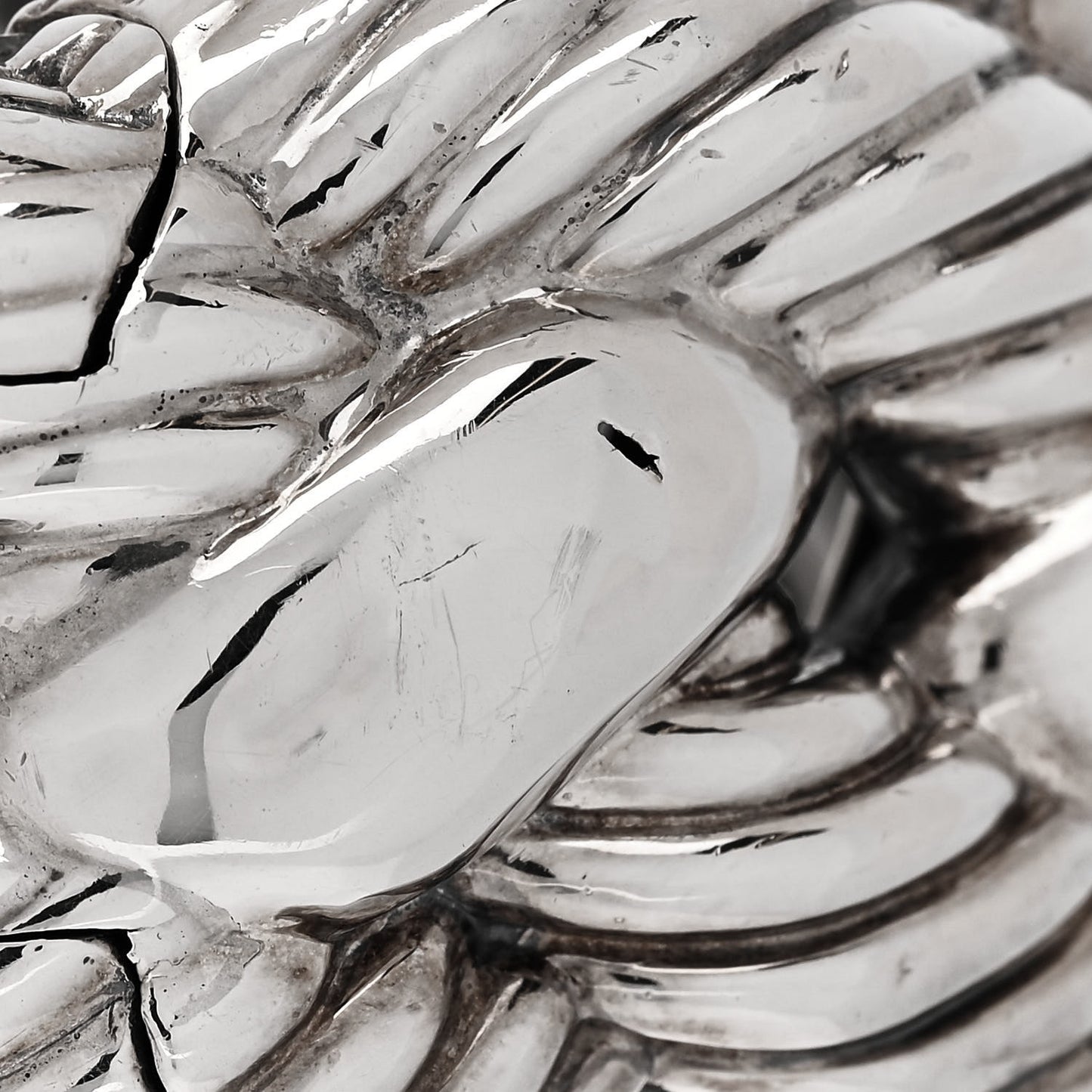 Sterling Silver Large Woven Cable Cuff Bracelet
